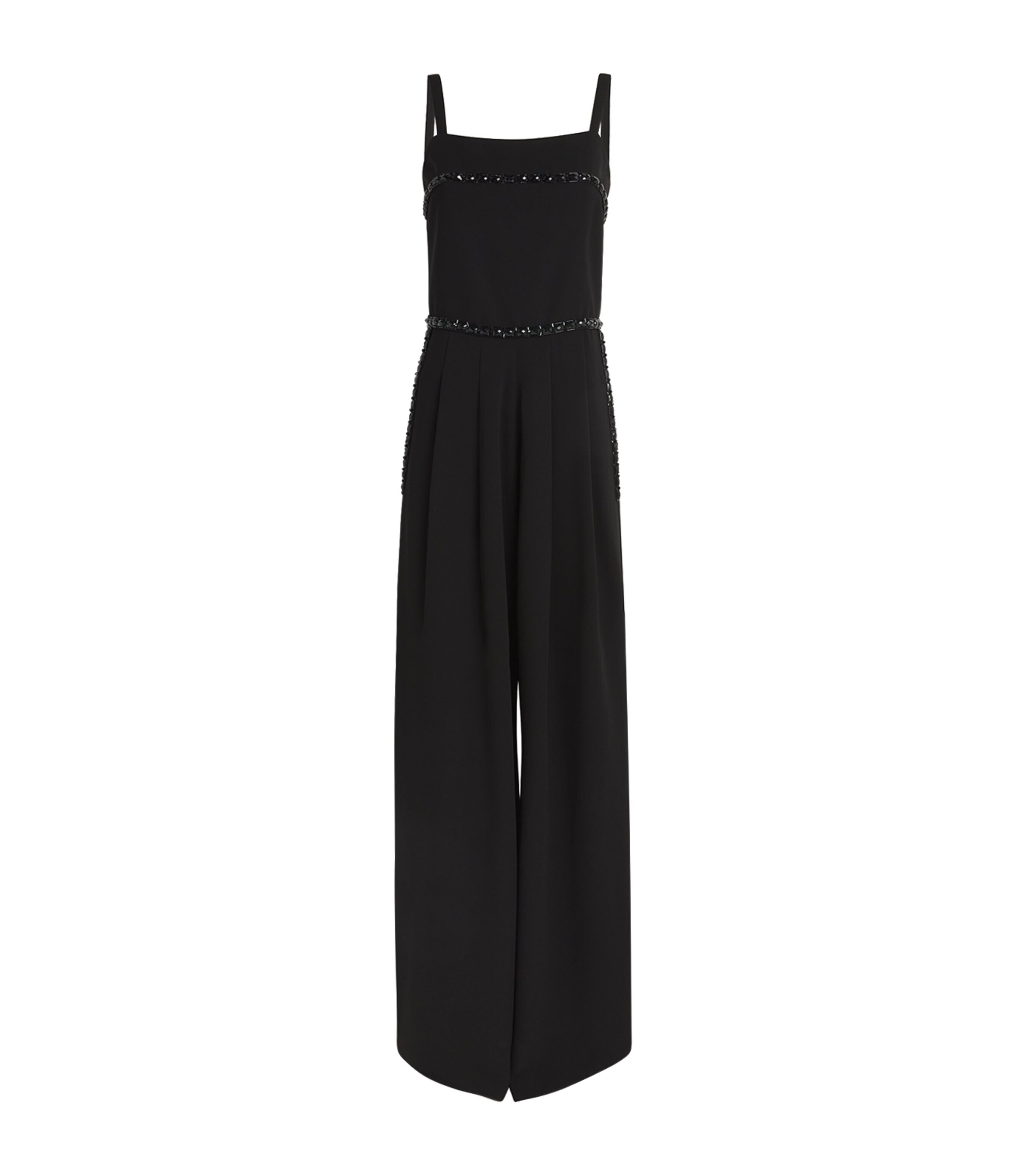 Max Mara Embellished Jumpsuit In Black