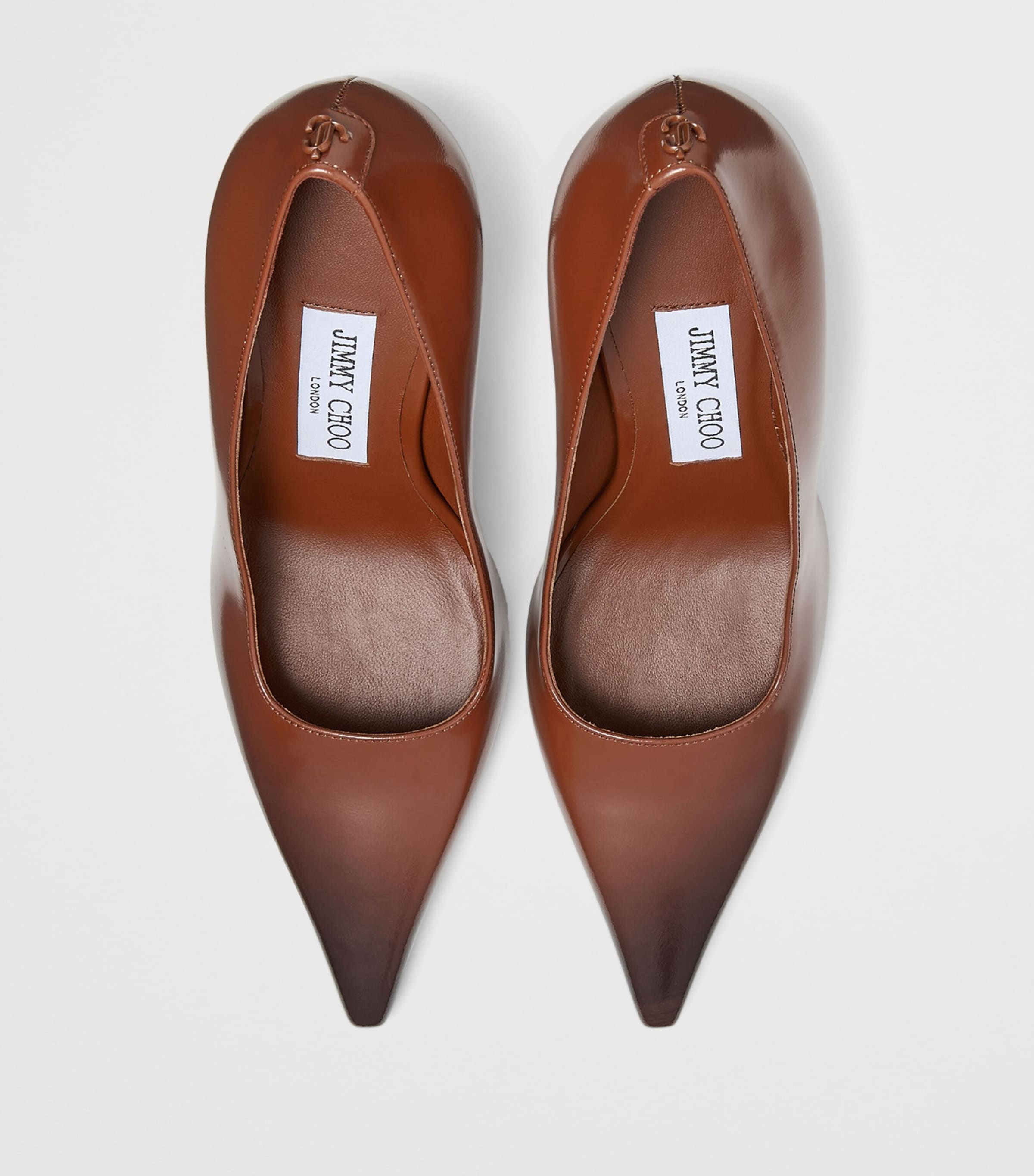 Ixia 95 Leather Ombré Pumps COGNAC/BLACK Image 2