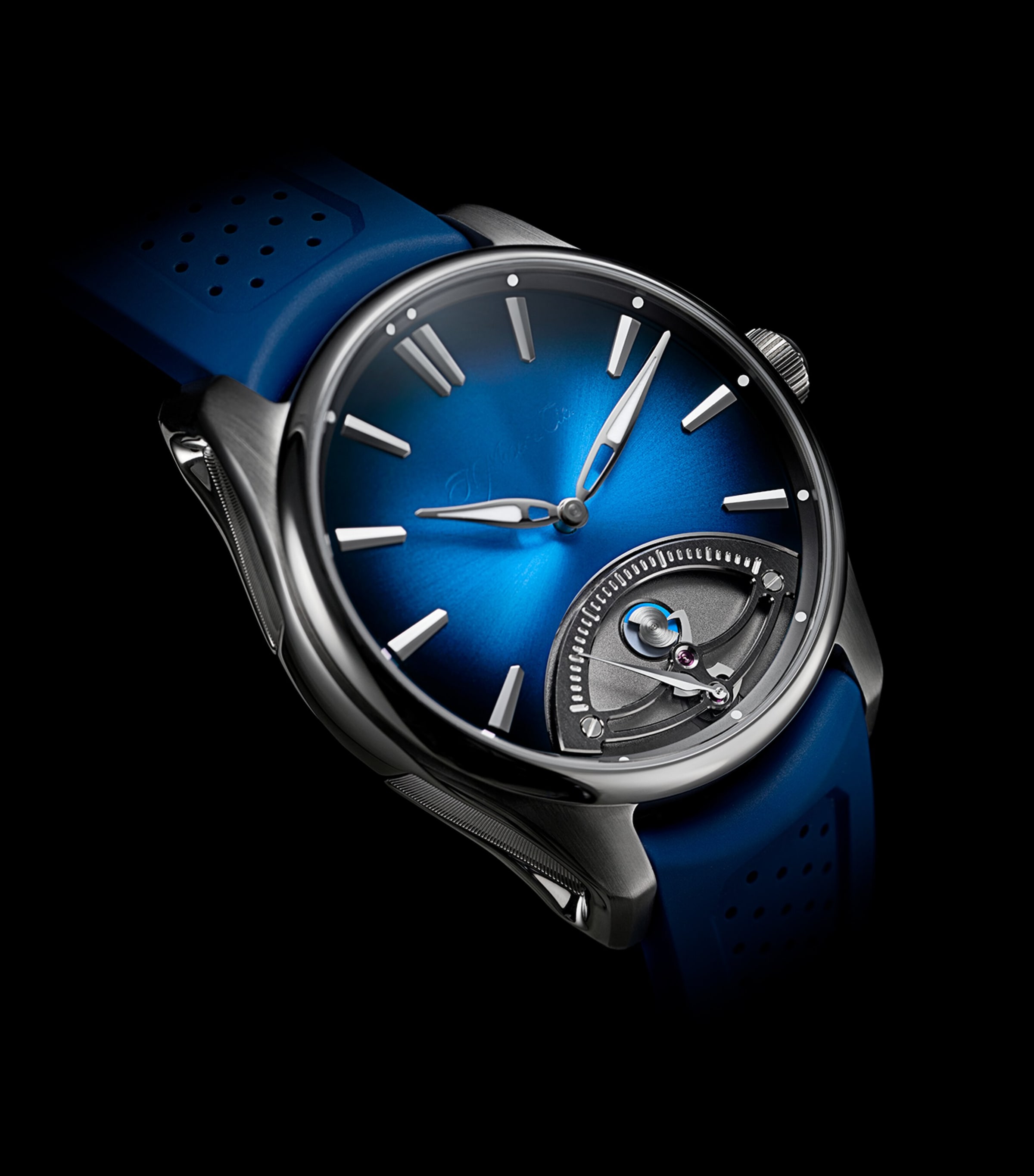 Stainless Steel Pioneer Retrograde Seconds Watch 42.8mm BLUE Image 4