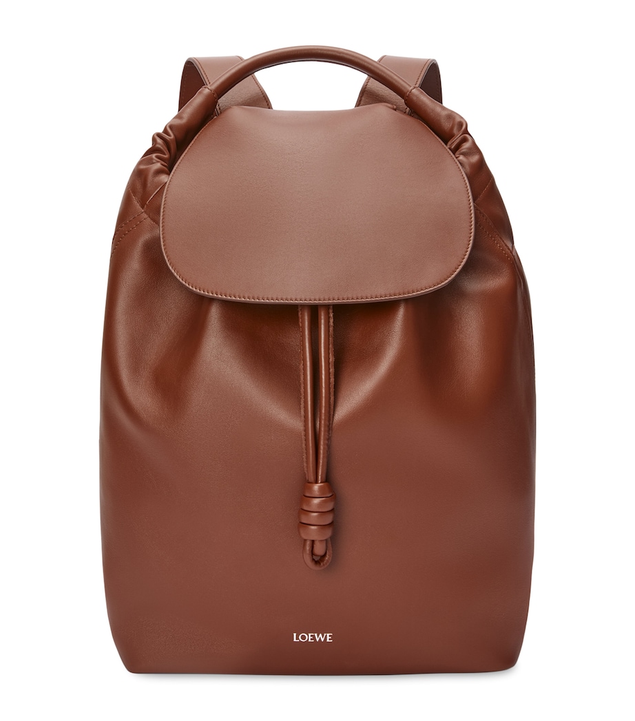 Leather Flamenco Backpack BROWNIE Image 1