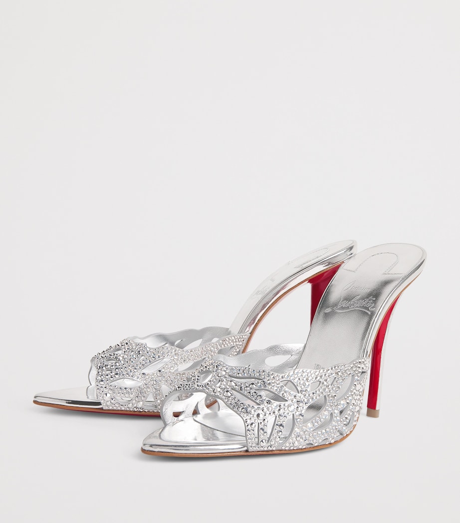 Christian Louboutin Womens Lasera Strass Mule Leather Mules 100 Image 3