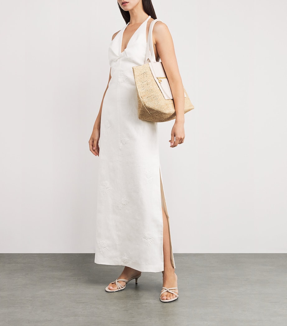 Linen Alessandra Midi Dress IVORY Image 2