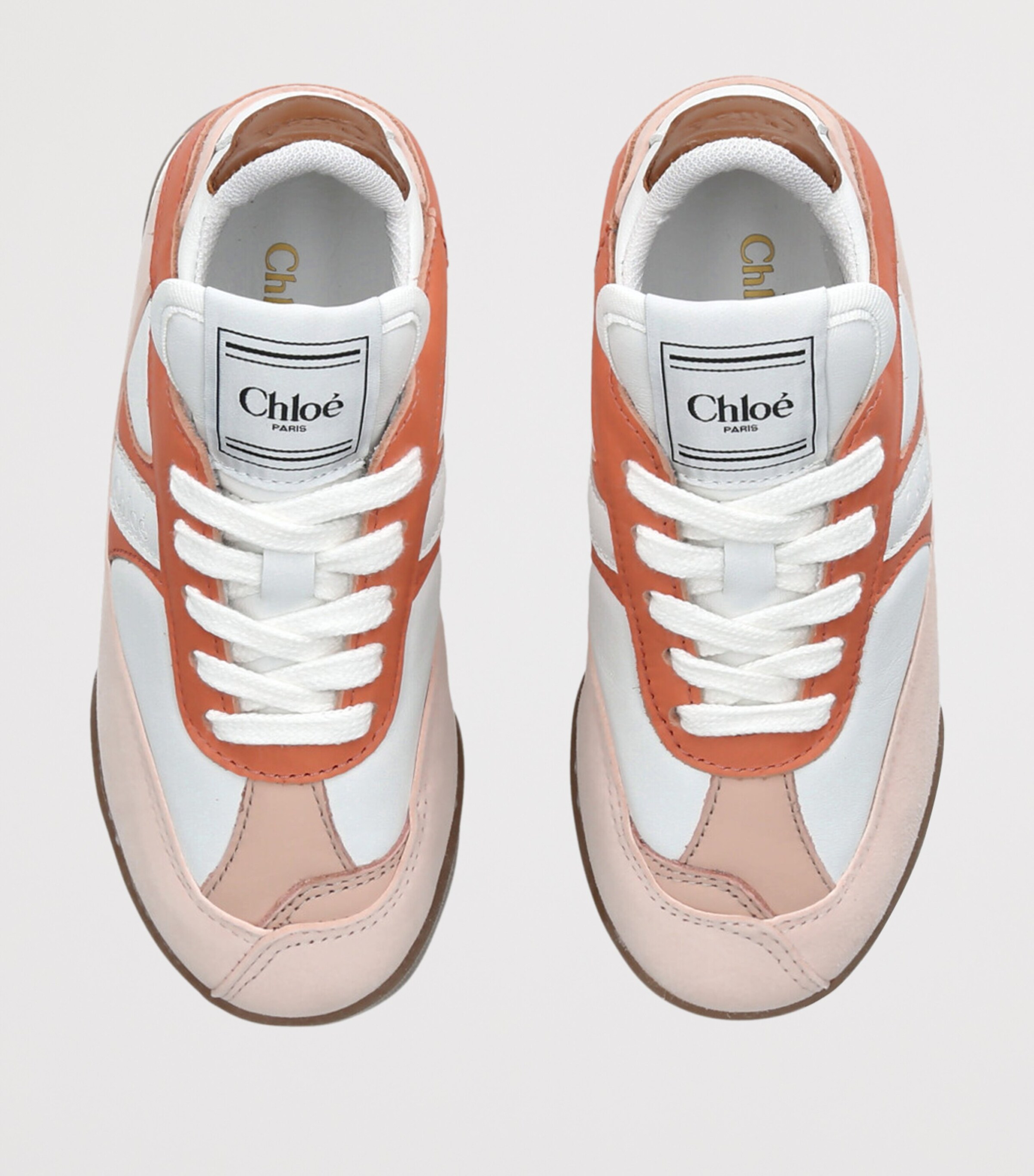Chloé Kids Leather Kick Sneakers White/oth Image 4