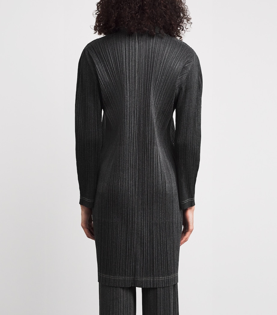 Cotton Denim Midi Dress BLACK Image 4