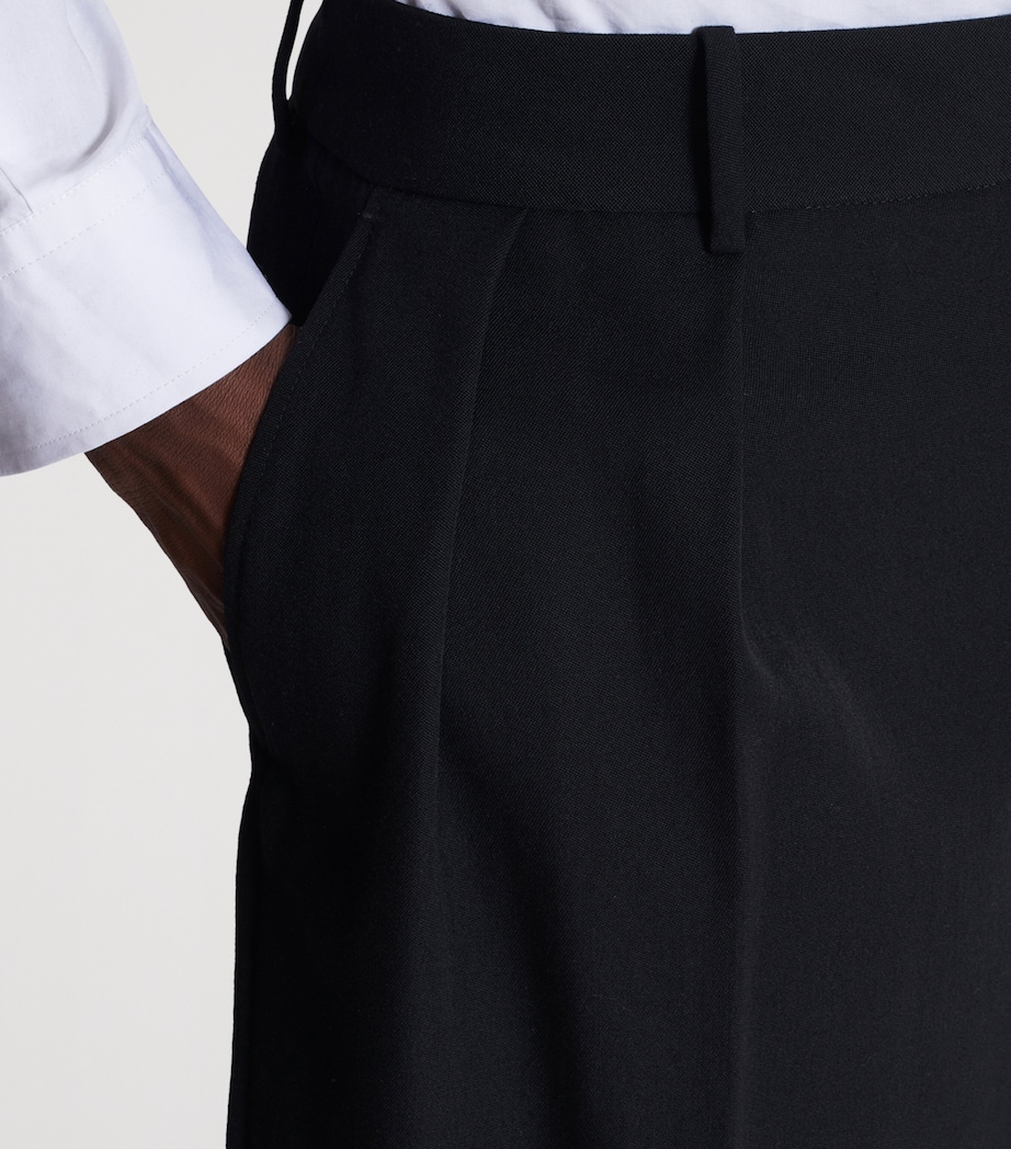 Wool Bermuda Tailored Shorts 0PA NOIR Image 8