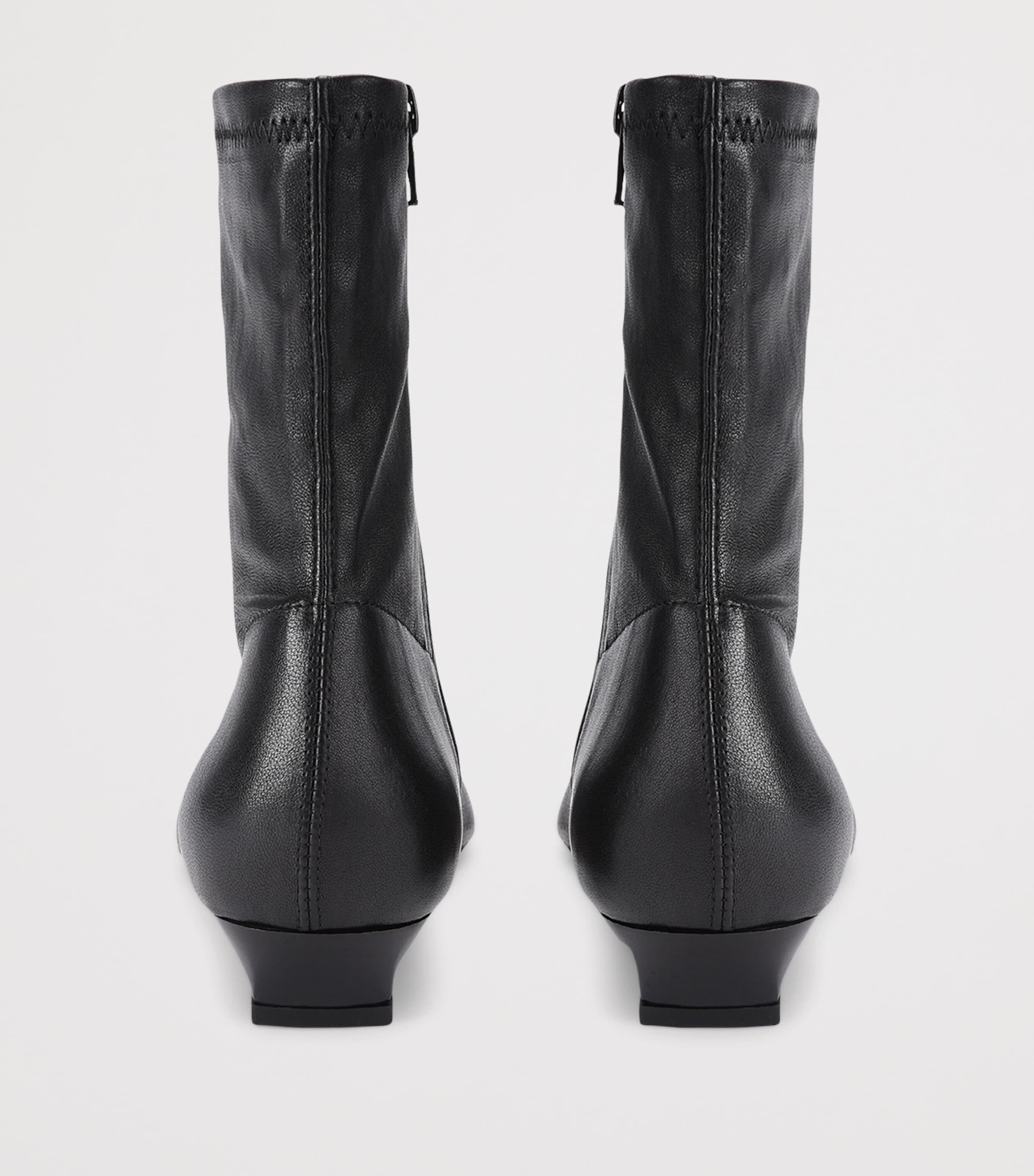 STAUD Leather Wally Sock Ankle Boots Black Image 2
