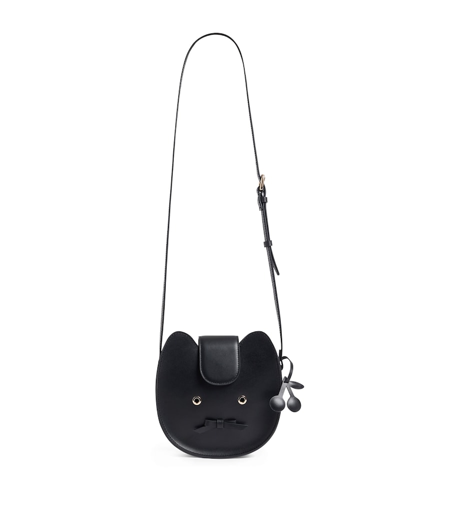 Leather Juro Cat Cross-Body Bag NOIR Image 1