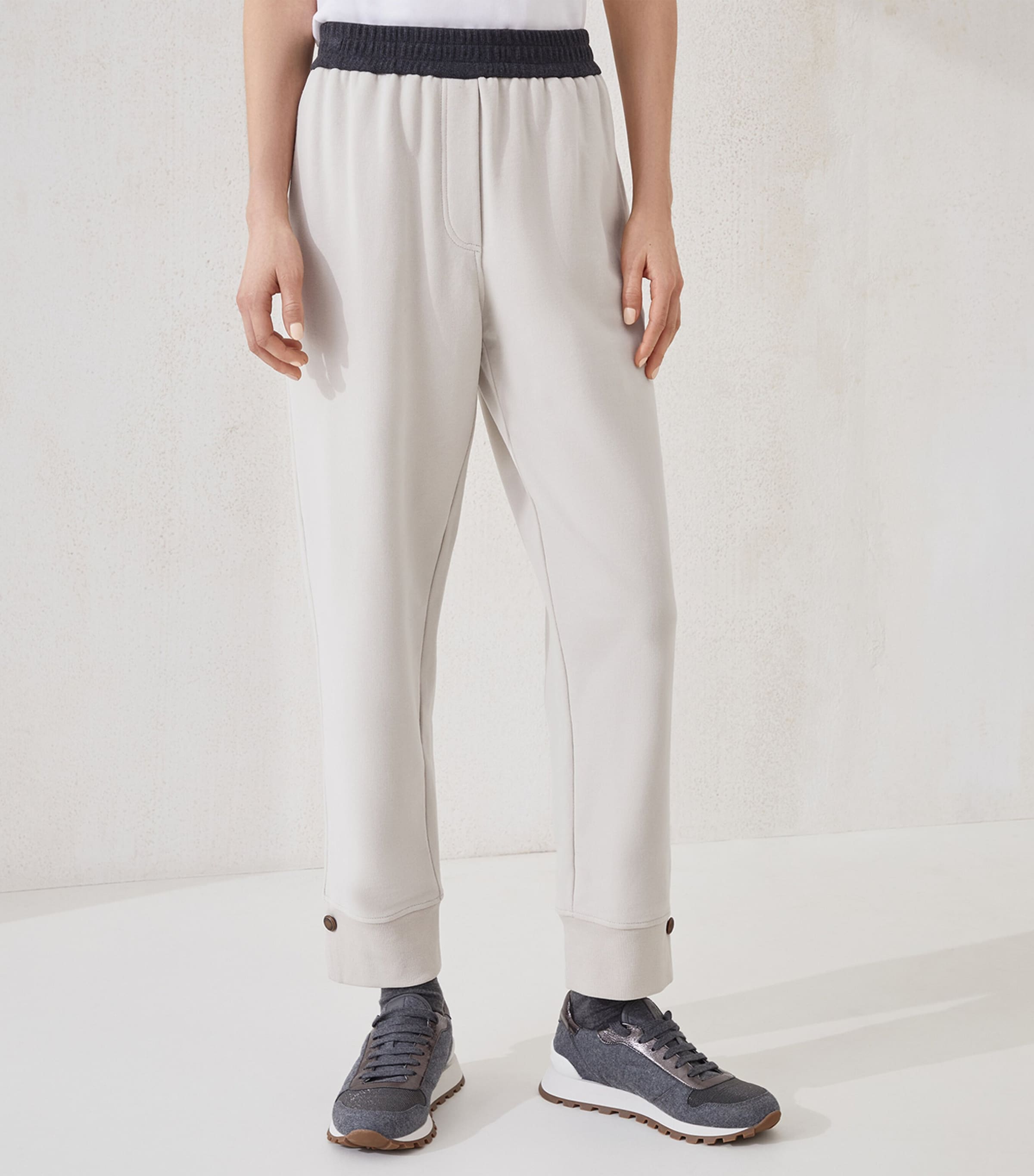 French Terry Cotton Sweatpants CRY36 Image 3