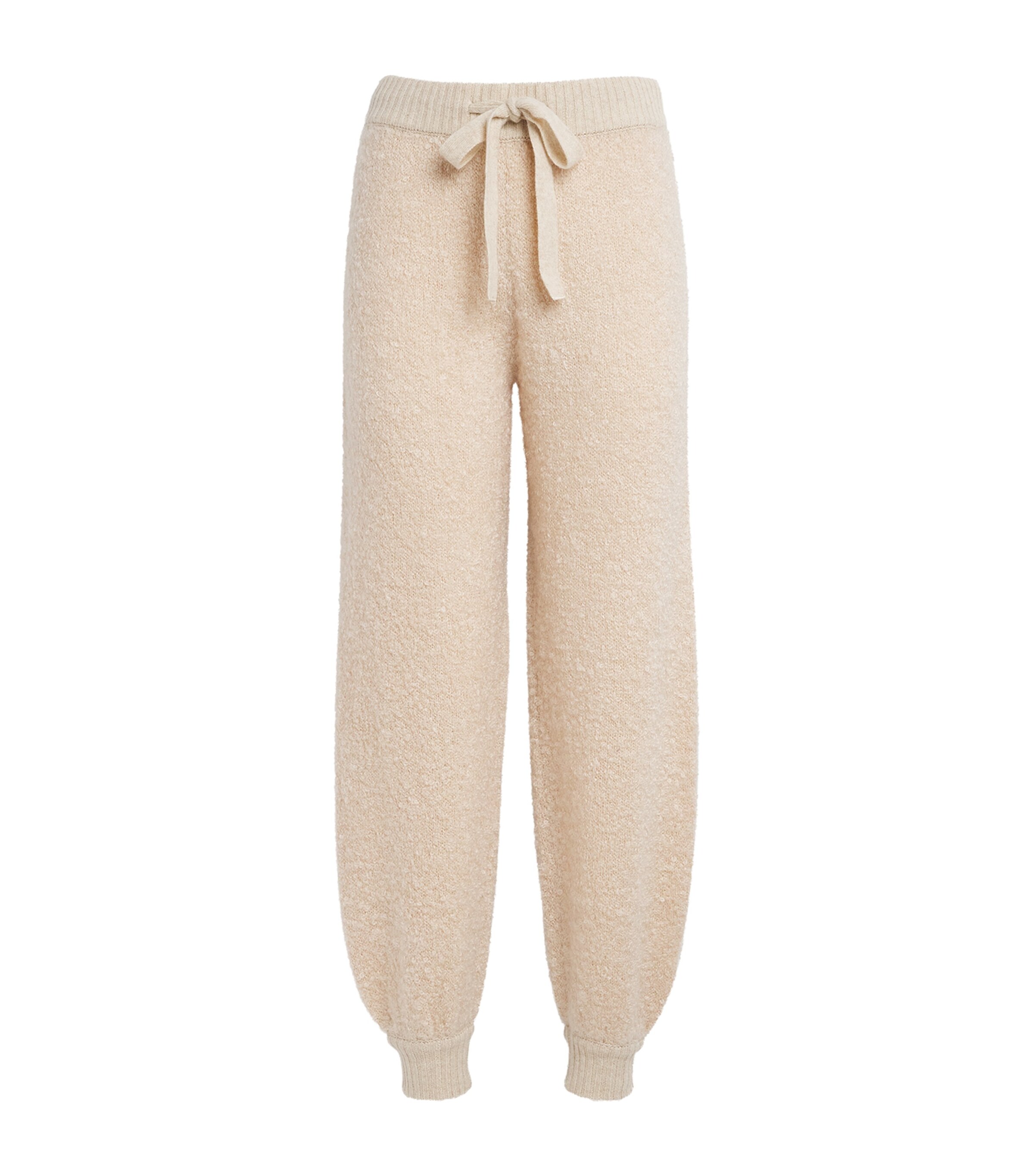 Crush Cashmere Mohair Bouclé Bruce Sweatpants In Beige