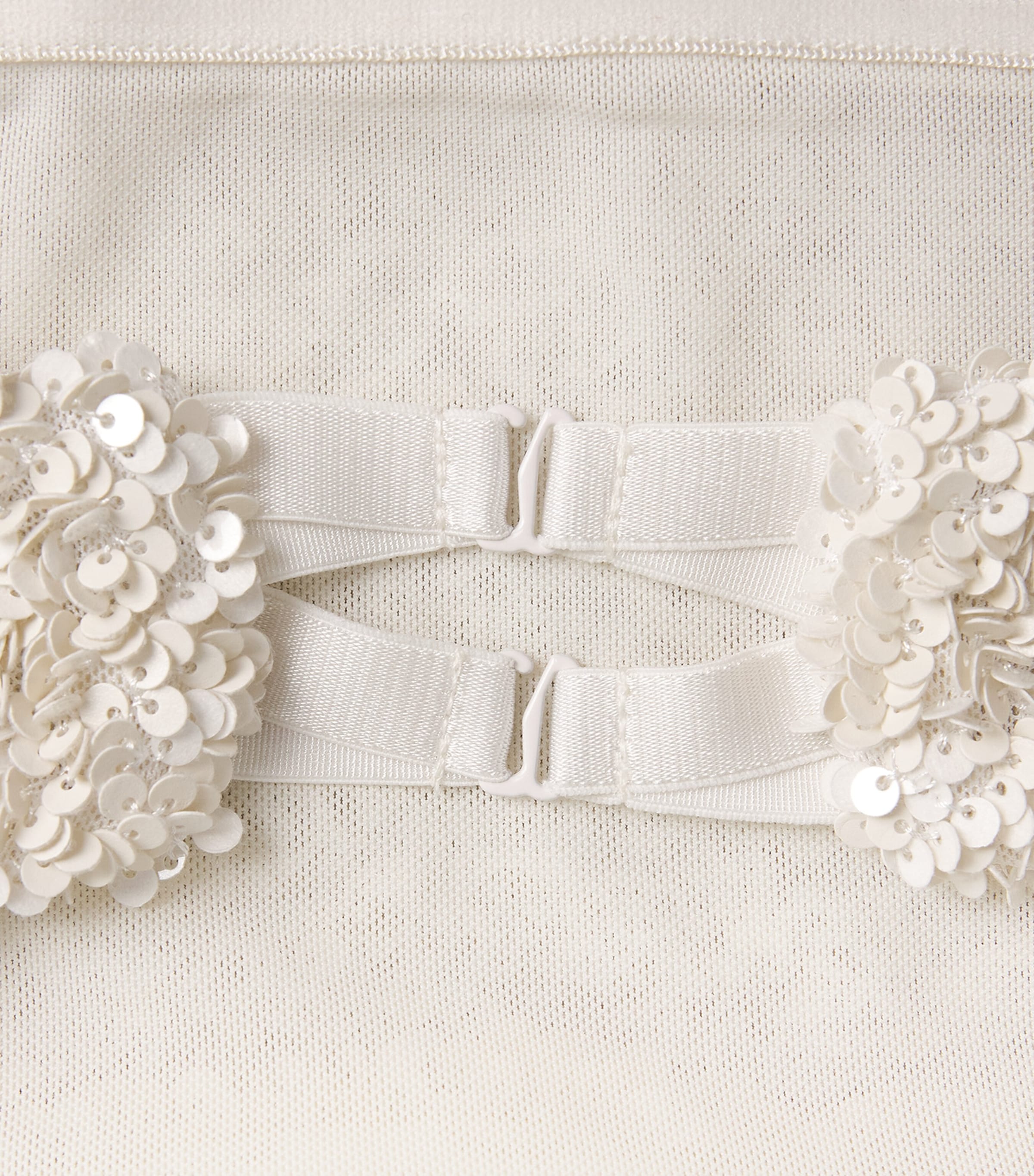 Sequinned Averio Crop Top MCRM CREAM Image 5