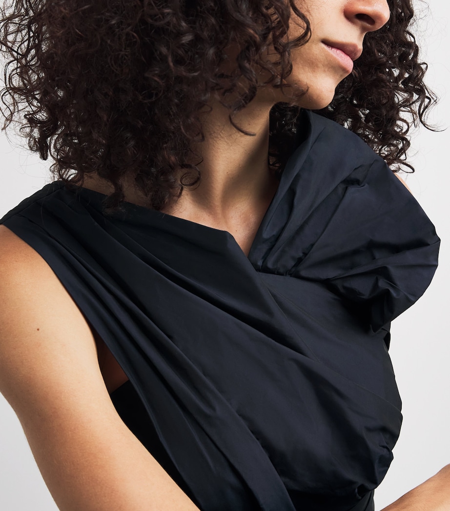 Taffeta Pleated Maxi Dress 460 NUIT Image 4