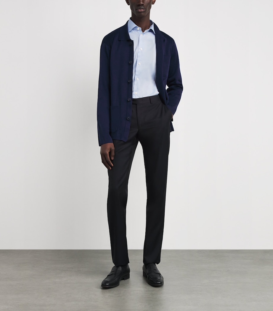 Signature Twill Contemporary Fit Shirt BLUE Image 2