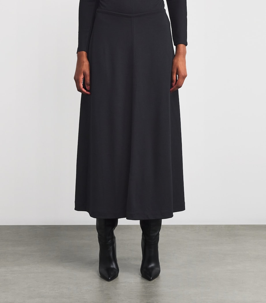 Jersey Maxi Skirt BLACK Image 3