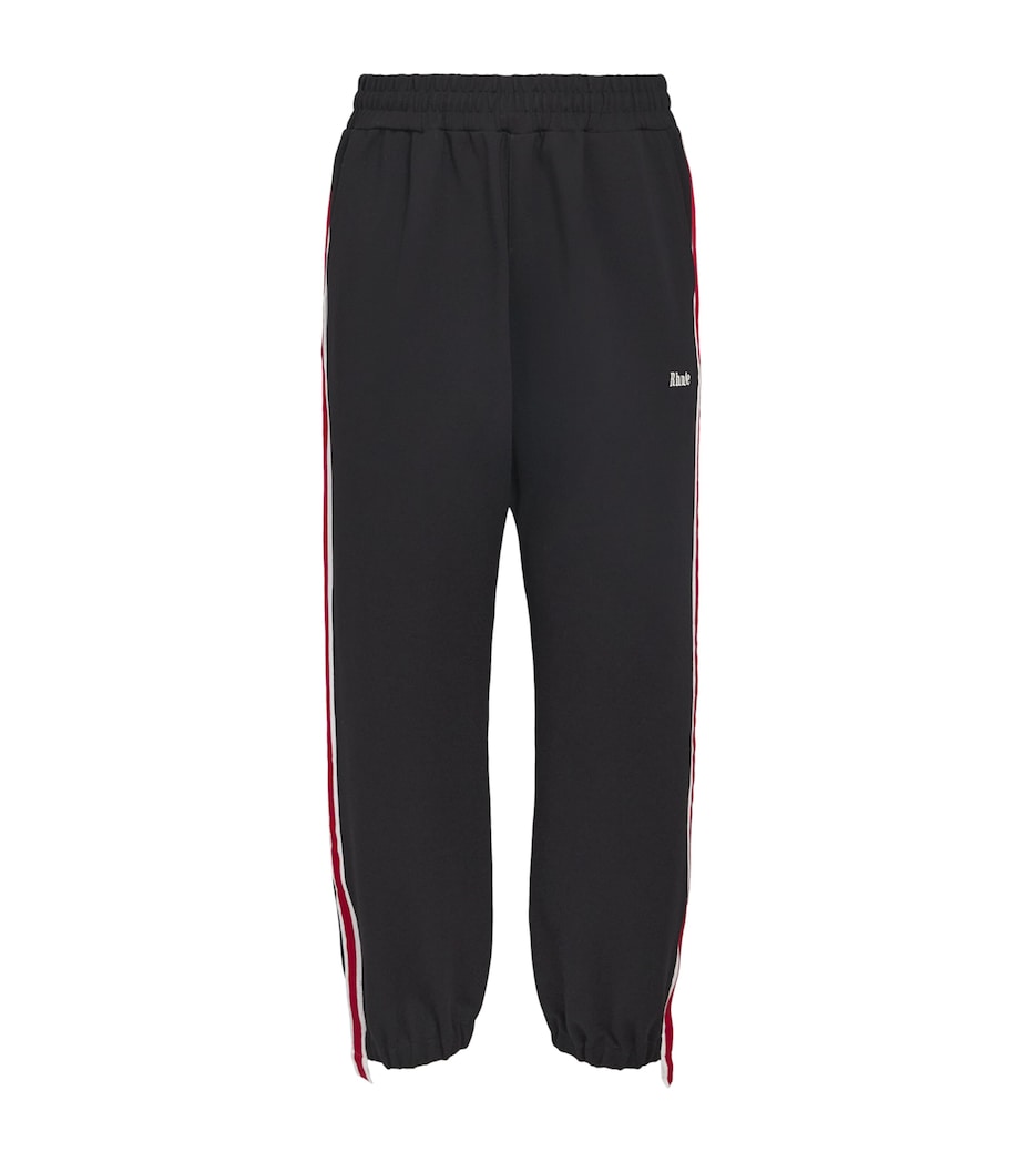 Rhude Mens Cotton-Blend Hamptons Track Sweatpants Blk/wht/red Image 1