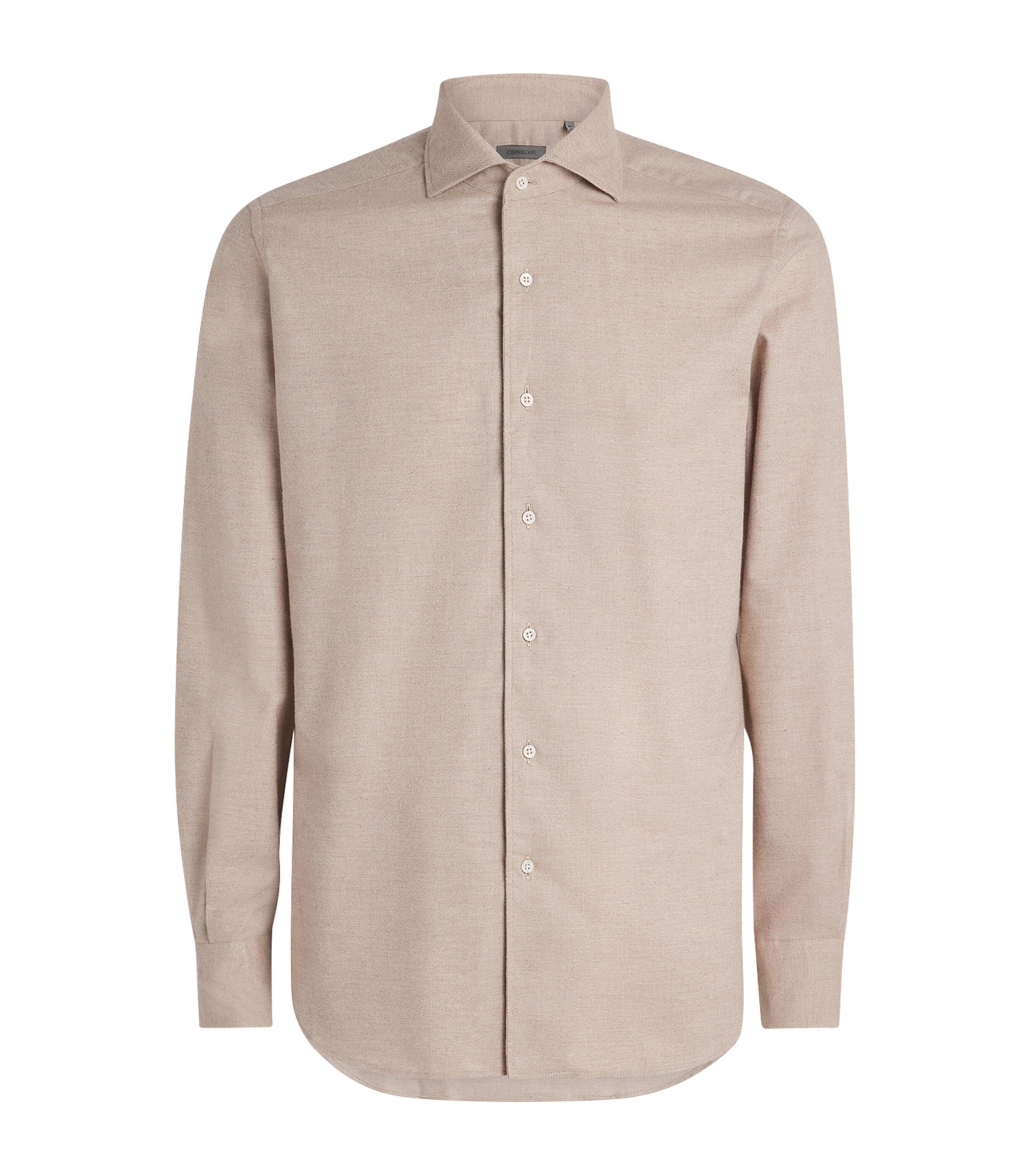 Corneliani Mens Cotton-Cashmere Shirt Natural / Beige Image 1