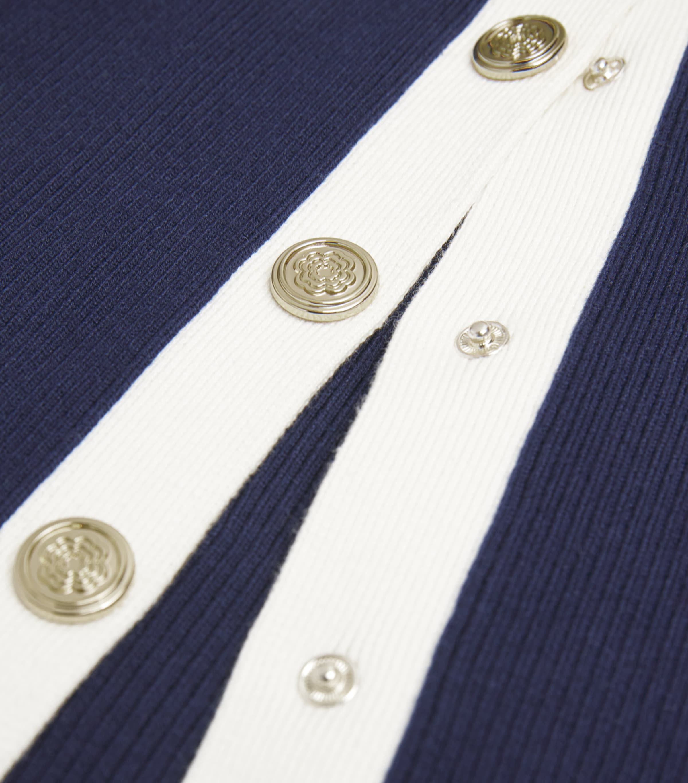 Cropped Cardigan NAVY / ECRU Image 5