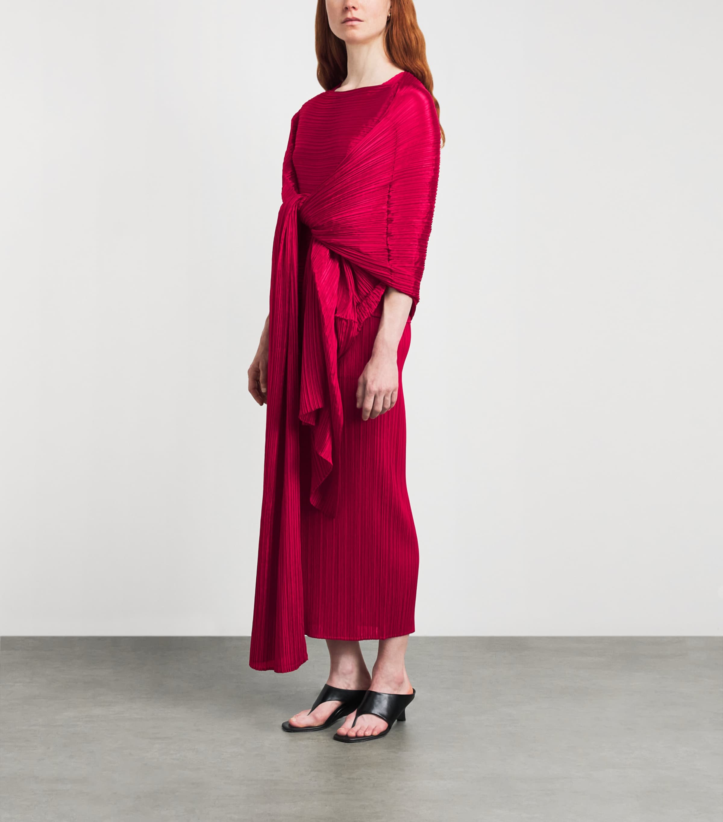 Pleats Please Issey Miyake Pink Colorful Madame-T May Stole