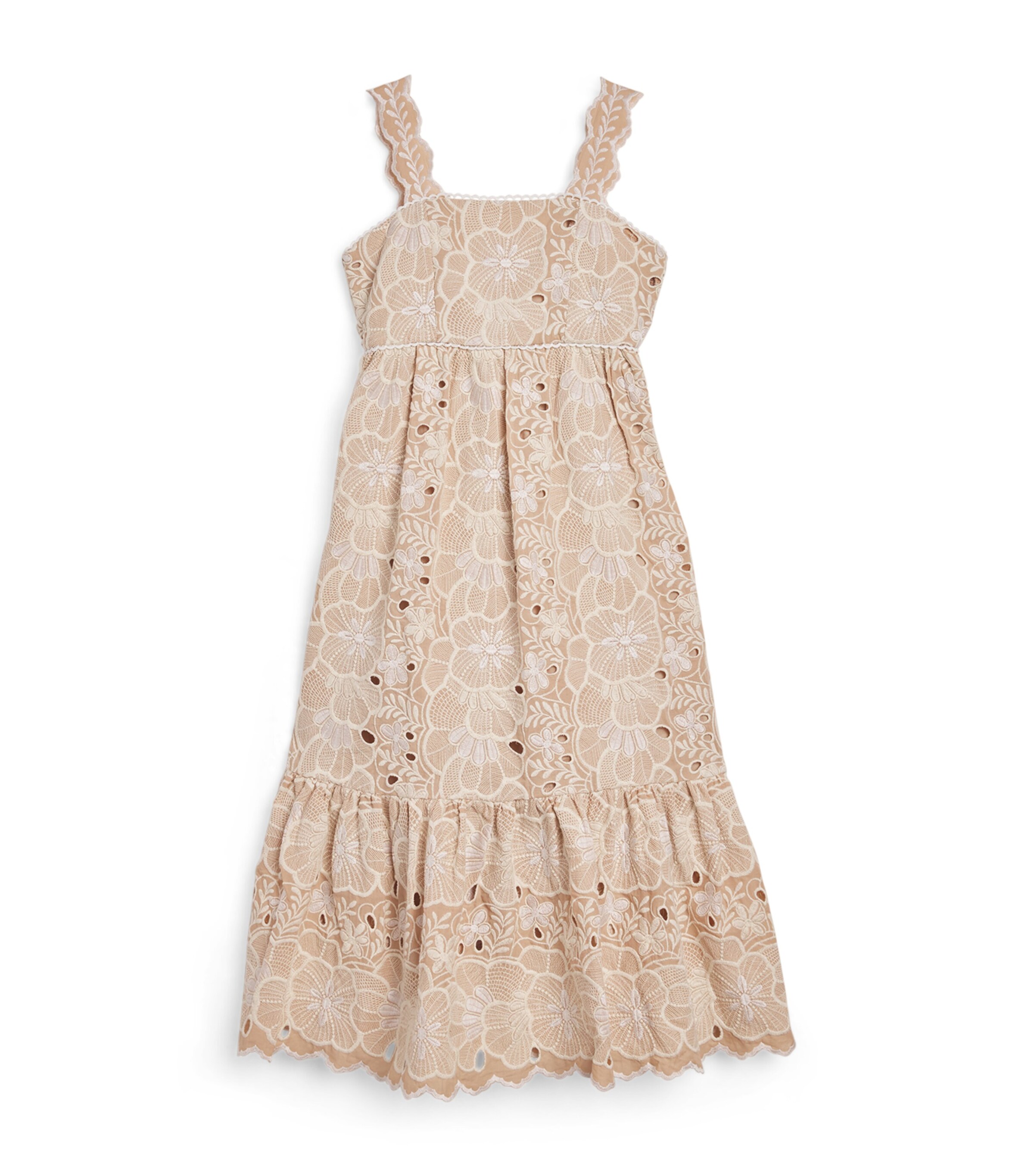 Shop Marlo Embroidered Riley Dress In White