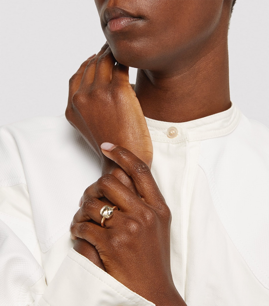 Mixed Gold and White Topaz Nudo Classic Ring 000TB Image 5