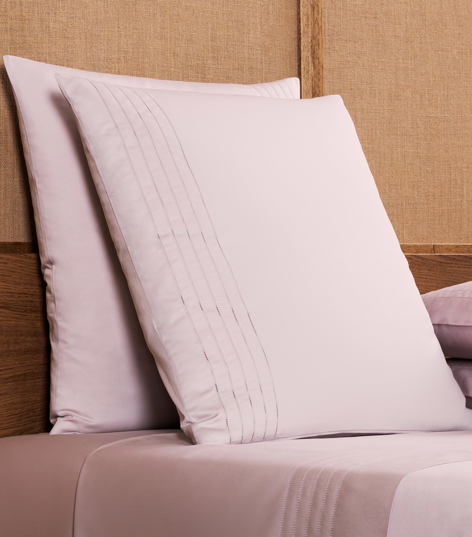 Cotton Lush Ajour Square Pillowcase Set (65cm x 65cm) 3422 - SAKURA PINK Image 2