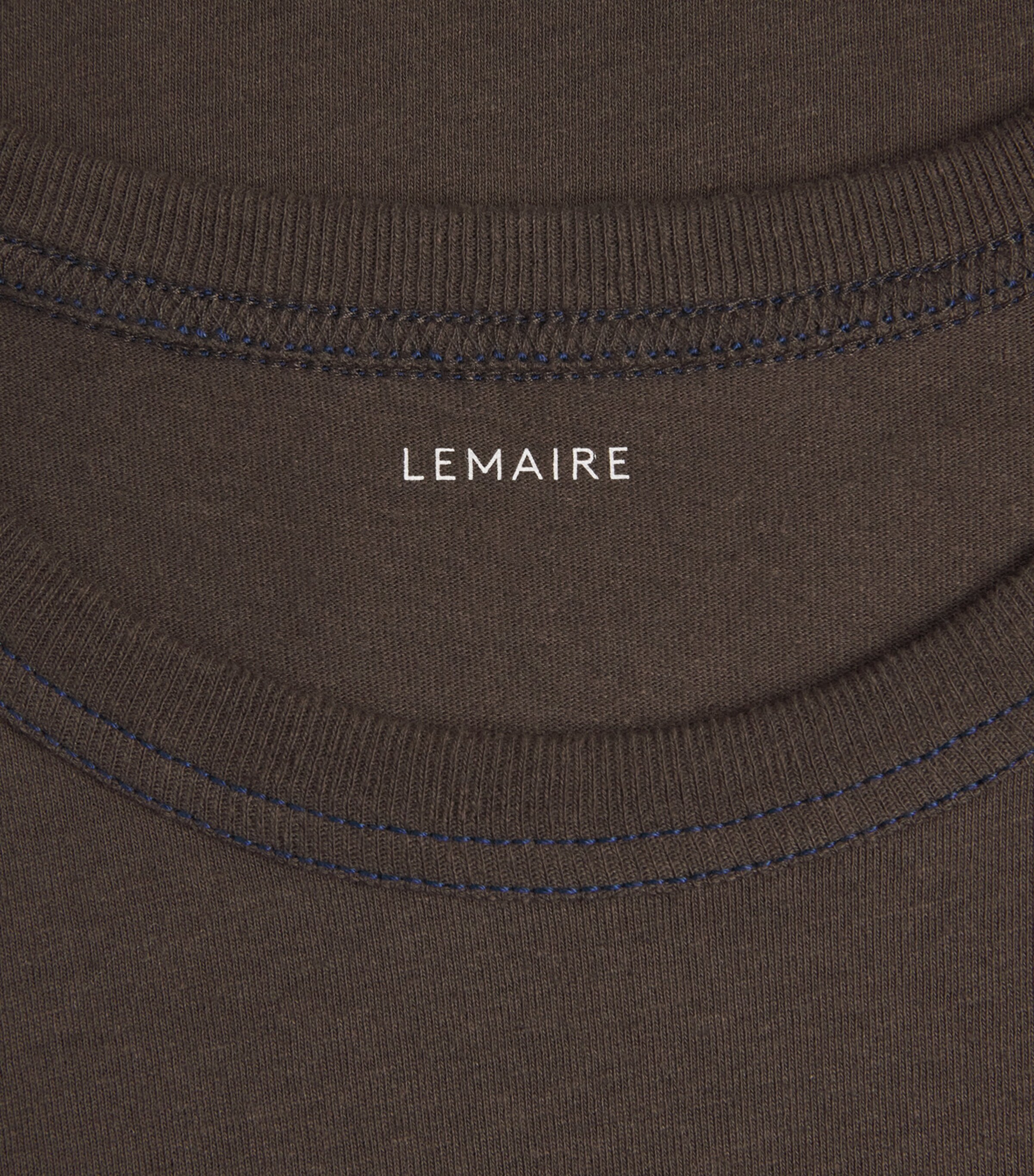 Lemaire Mens Cotton-Linen Boxy T-Shirt Ristretto/ Image 6