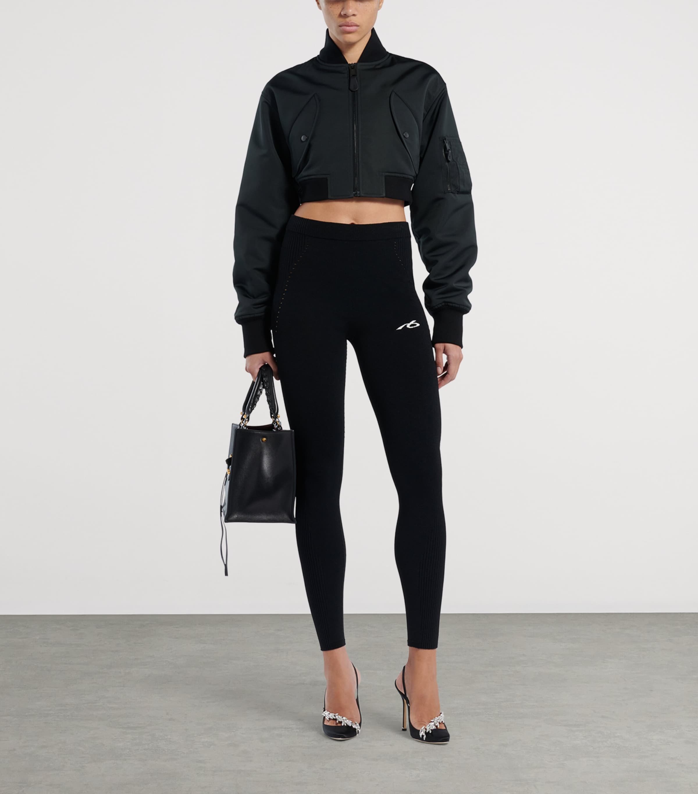 Balenciaga Womens Knitted Leggings Image 2