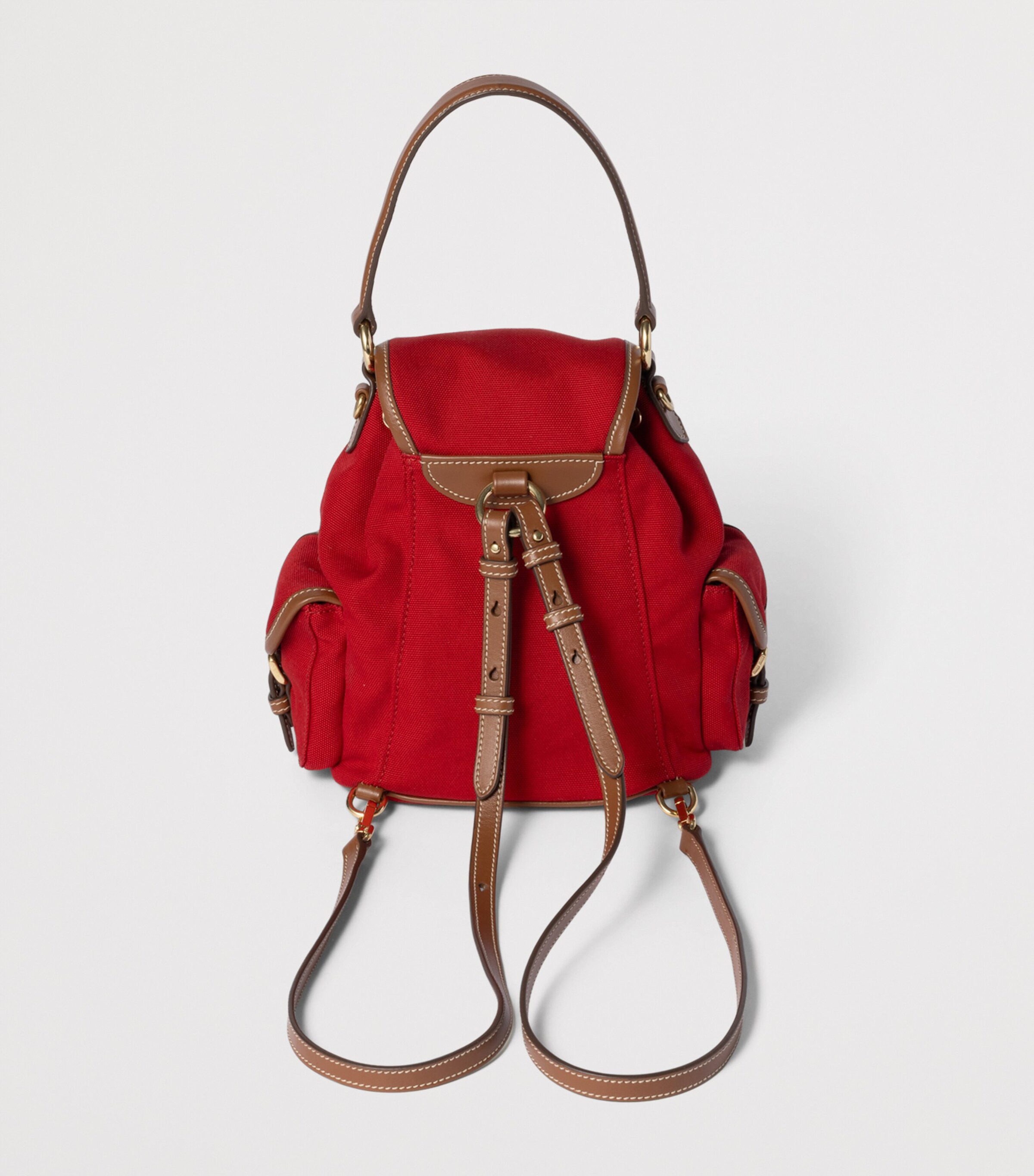 Canvas and Leather Backpack F0TQE Image 3
