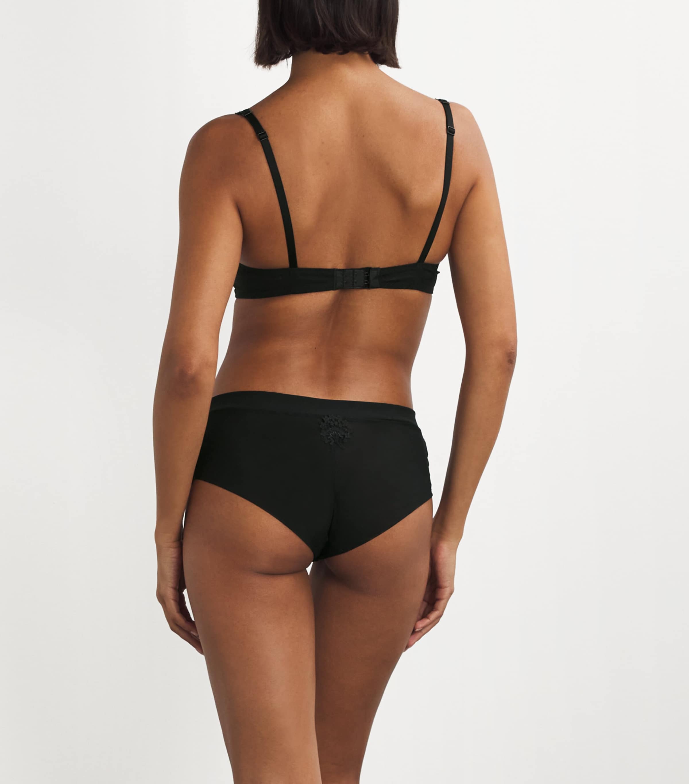 Embroidered Wish Shorty Briefs 015 NOIR Image 3