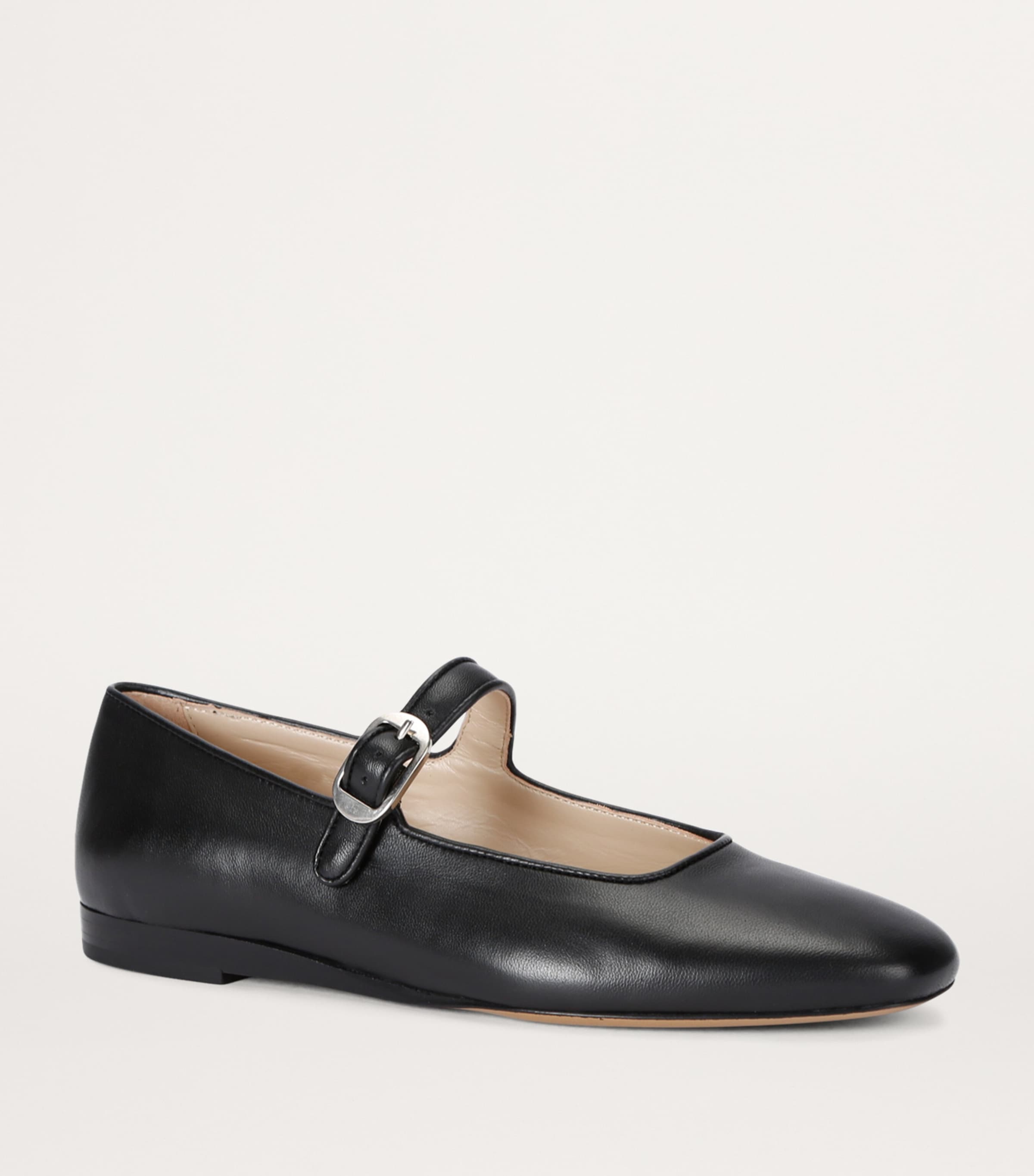 Le Monde Beryl Leather Mary Jane Ballet Flats Black Image 4