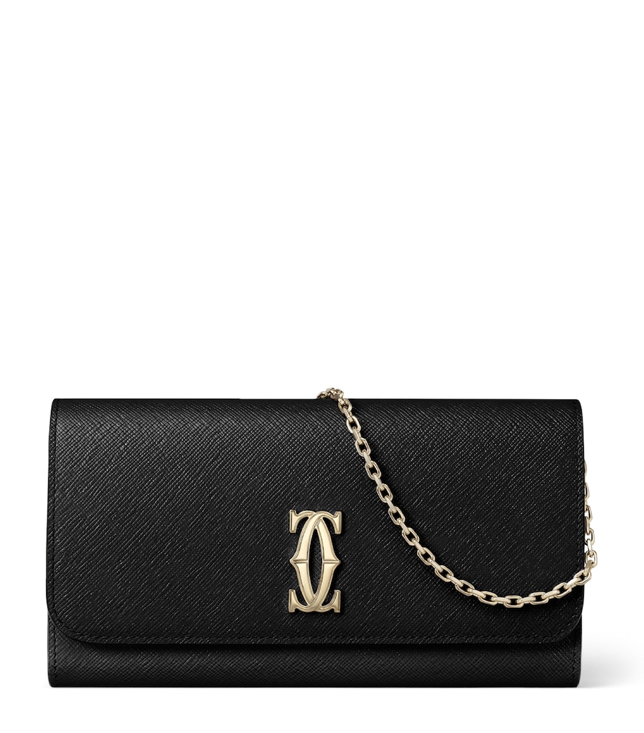 Cartier Leather C de Cartier Chain Wallet Black Image 1
