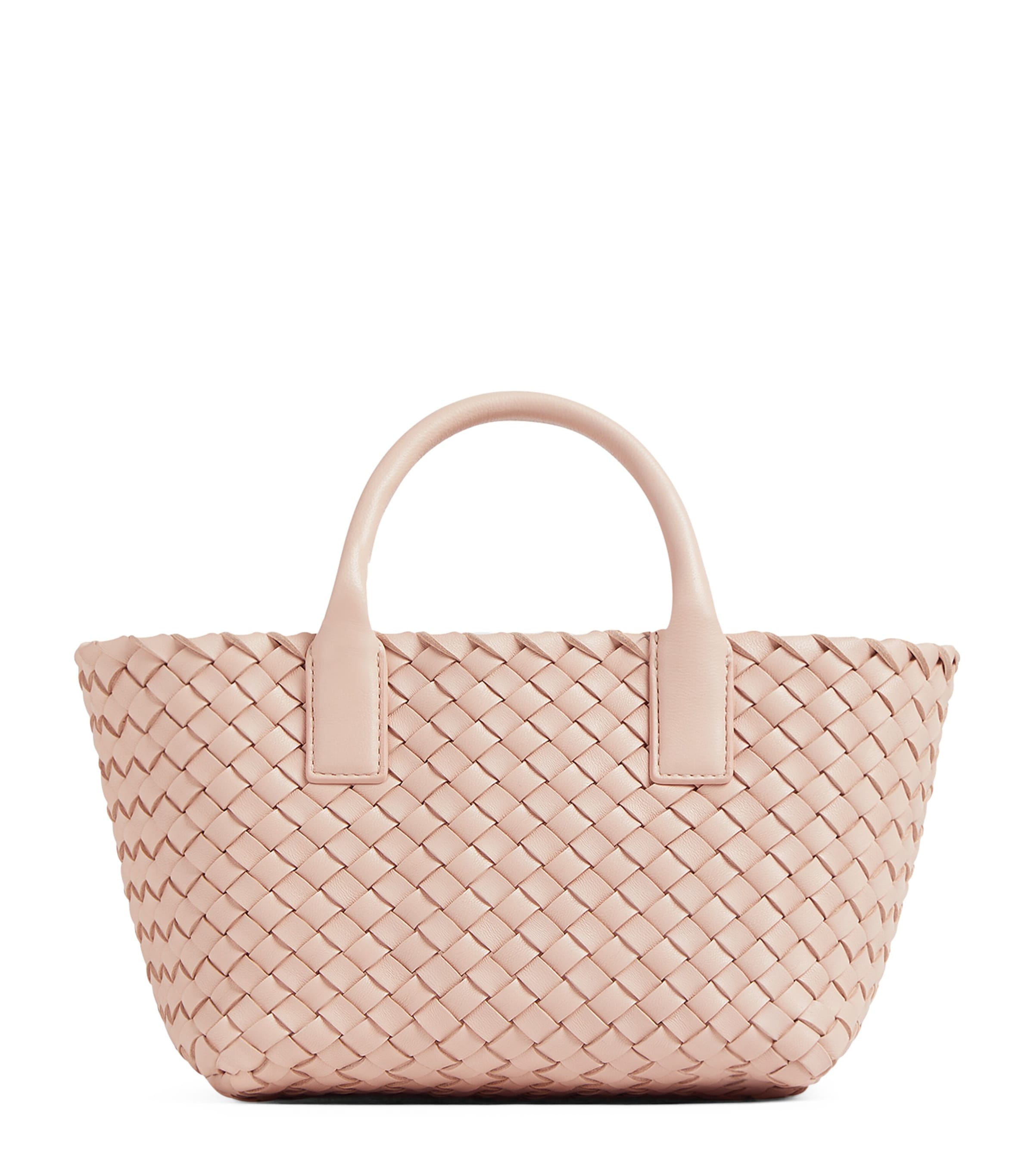 Bottega Veneta Mini Leather Cabat Top-handle Bag In Pink