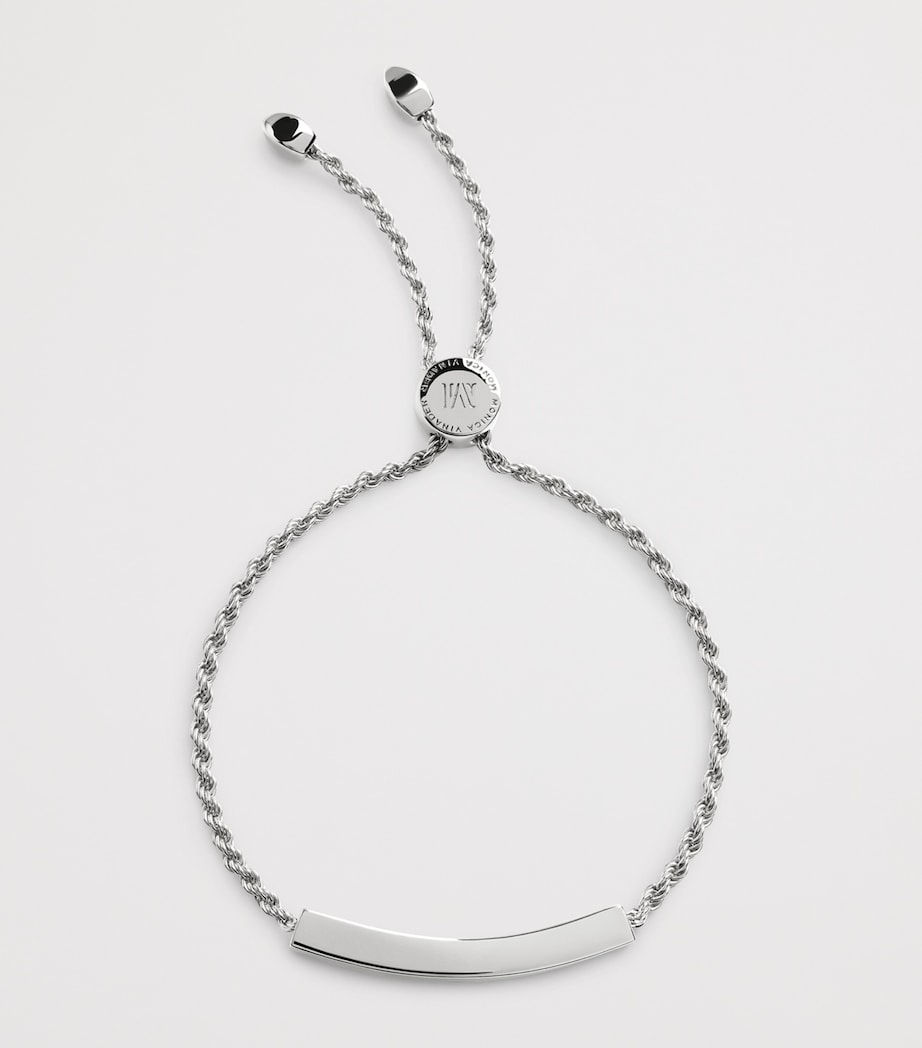 Monica Vinader Sterling Silver Linear Friendship Bracelet Sterling Silver Image 3