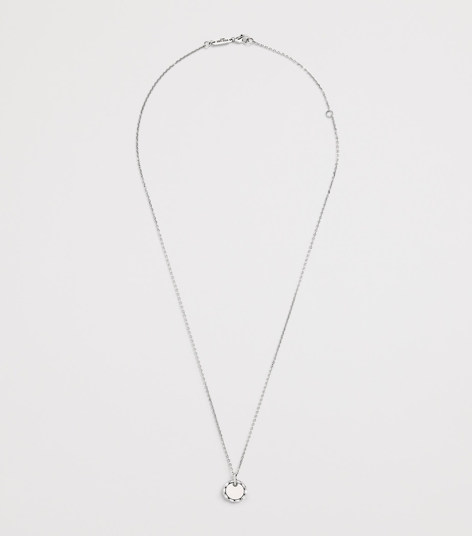 Mini White Gold and Diamond Golden Age Necklace 18K WG/WD Image 3