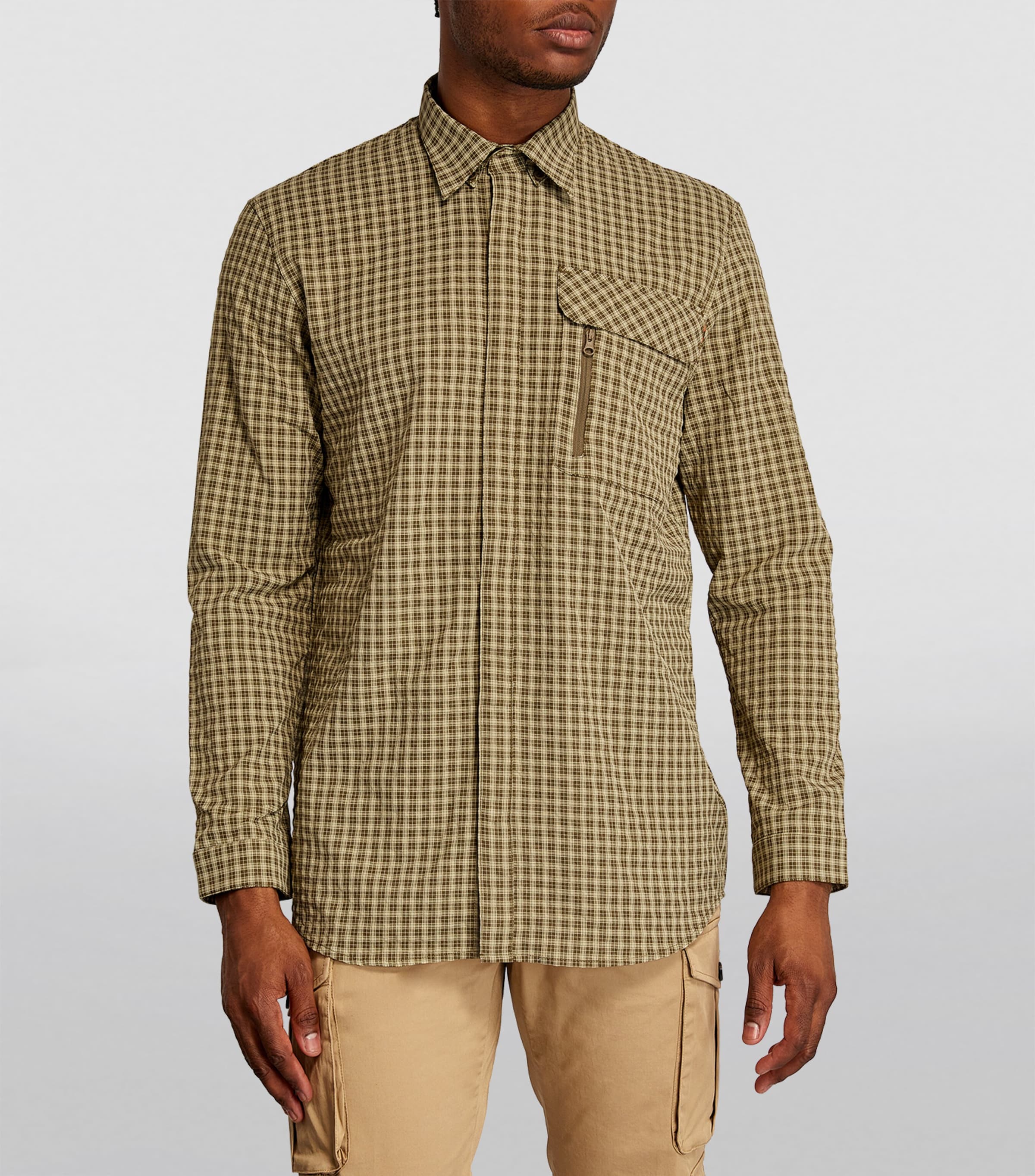 Check Long-Sleeved Shirt 073N - LT GREEN CHK Image 3