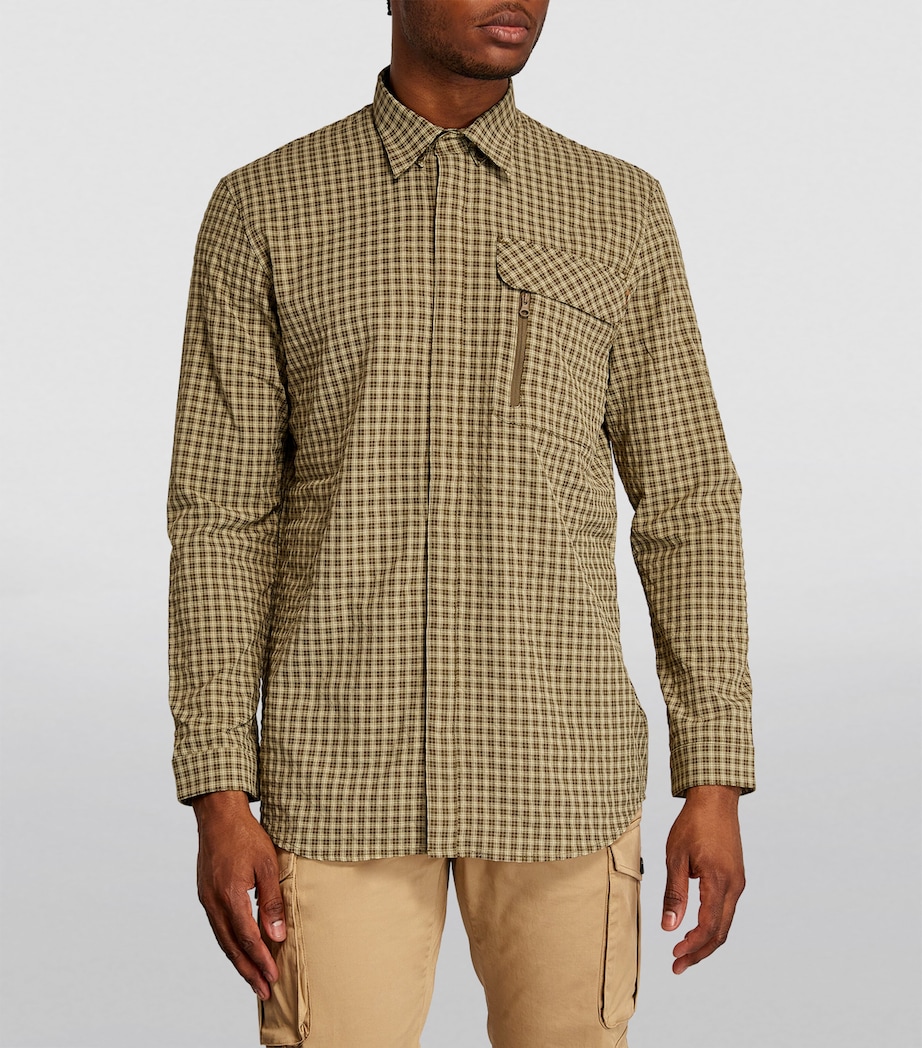 Check Long-Sleeved Shirt 073N - LT GREEN CHK Image 3