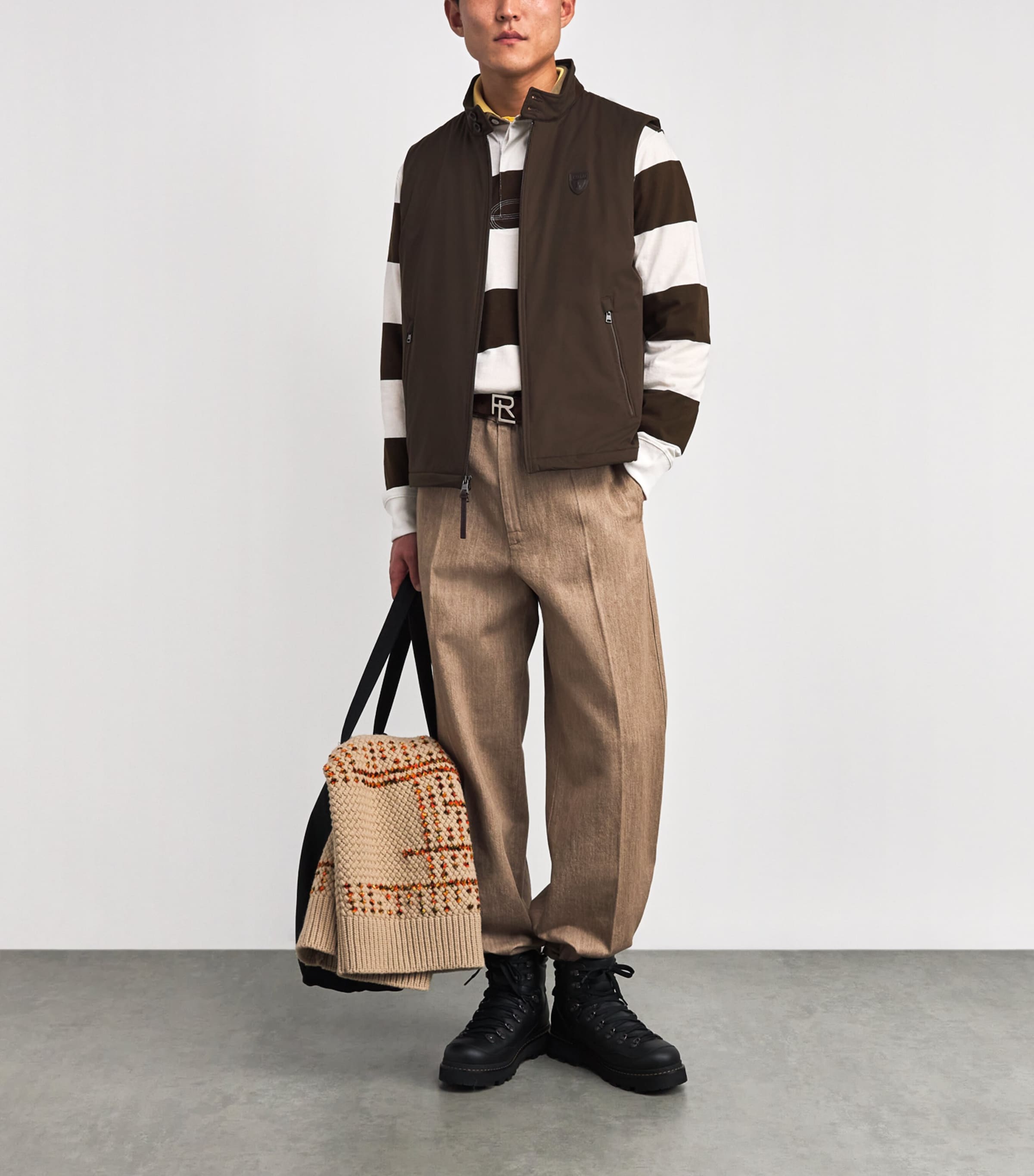 Gabardine Logo Gilet DARK BEECH Image 2