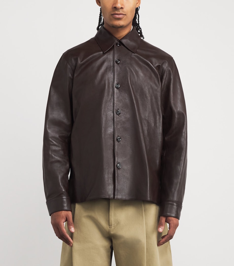 Calfskin Welding Shirt UMBER BROWN Image 3