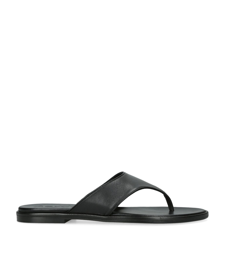 Leather Amaya Flip Flops BLACK Image 1