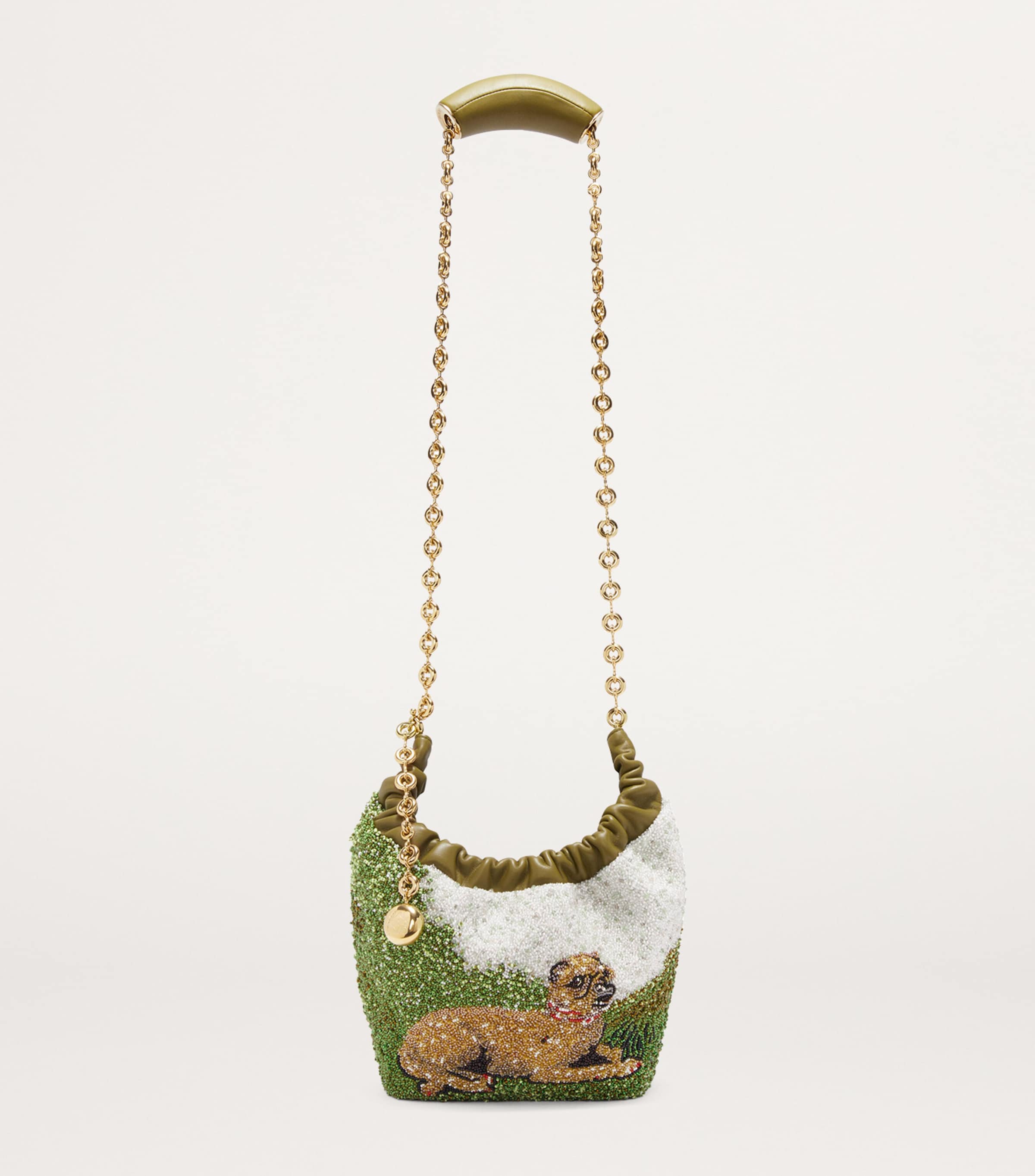 Mini Pug Squeeze Top-Handle Bag OLIVE Image 5