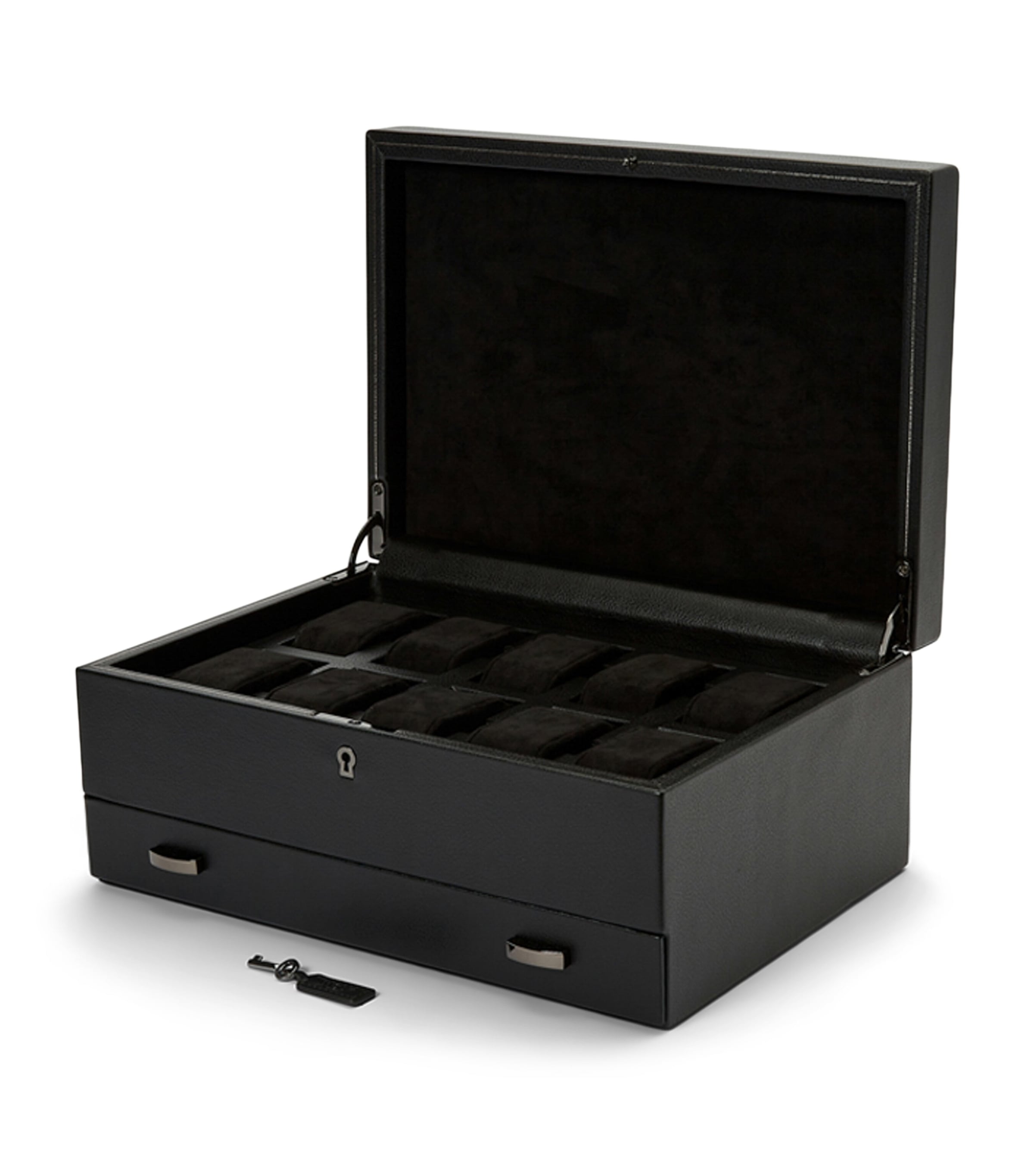WOLF British Racing 10-Piece Watch Box Black Image 3