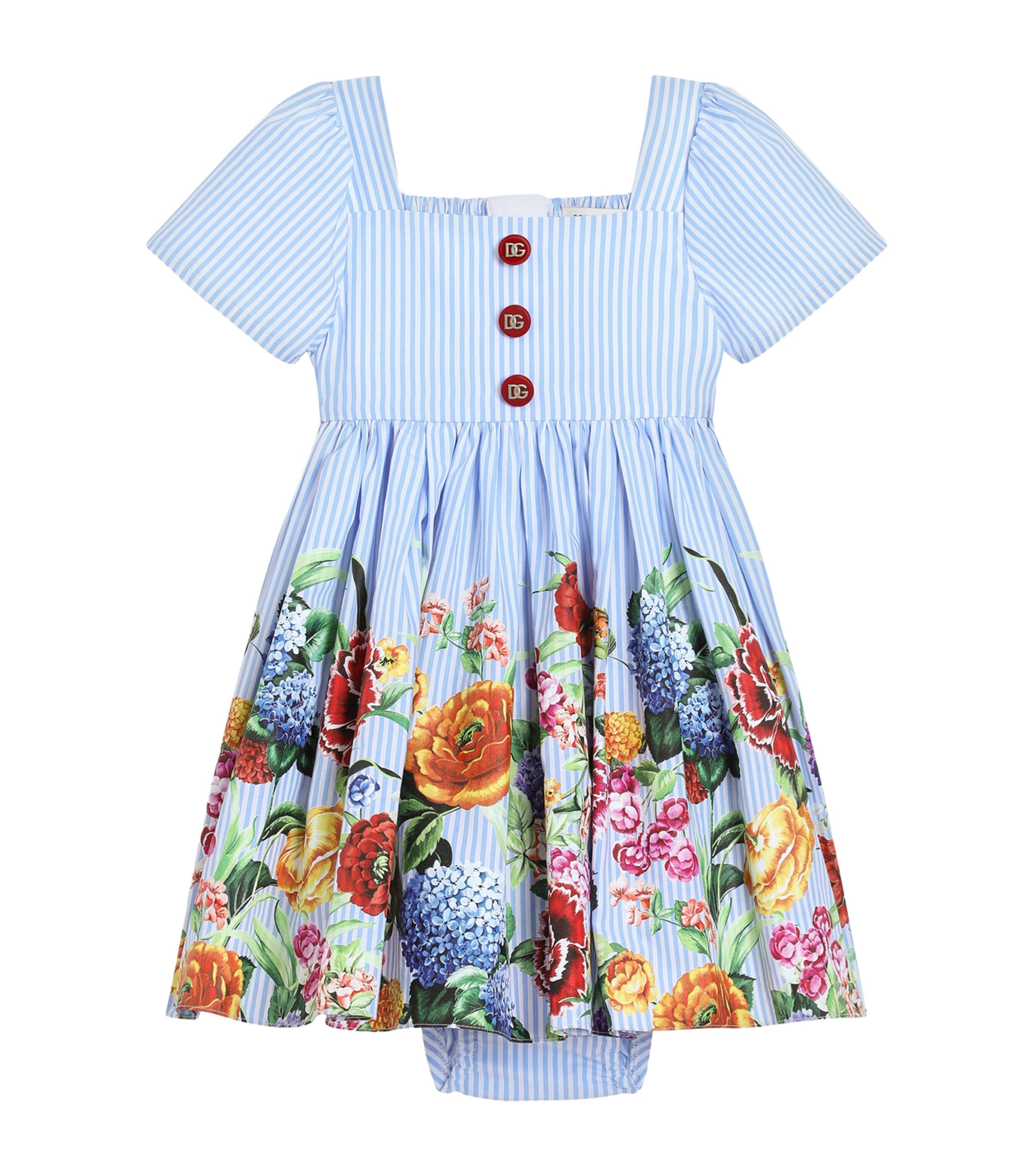 Dolce & Gabbana Floral Print Dress And Bloomers Set