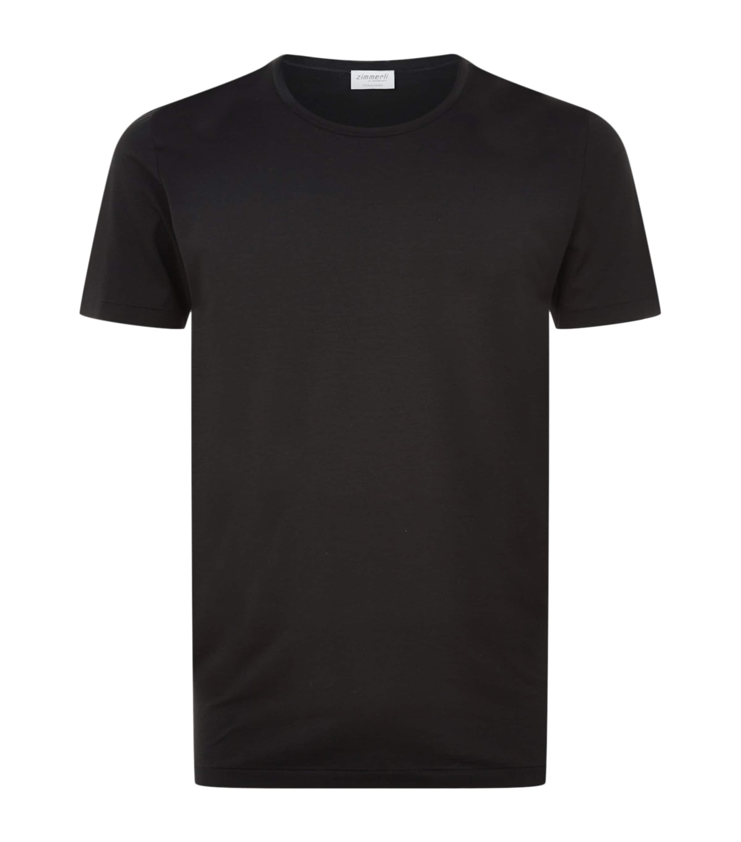 Zimmerli 172 Pure Comfort Round Neck T-shirt In Black