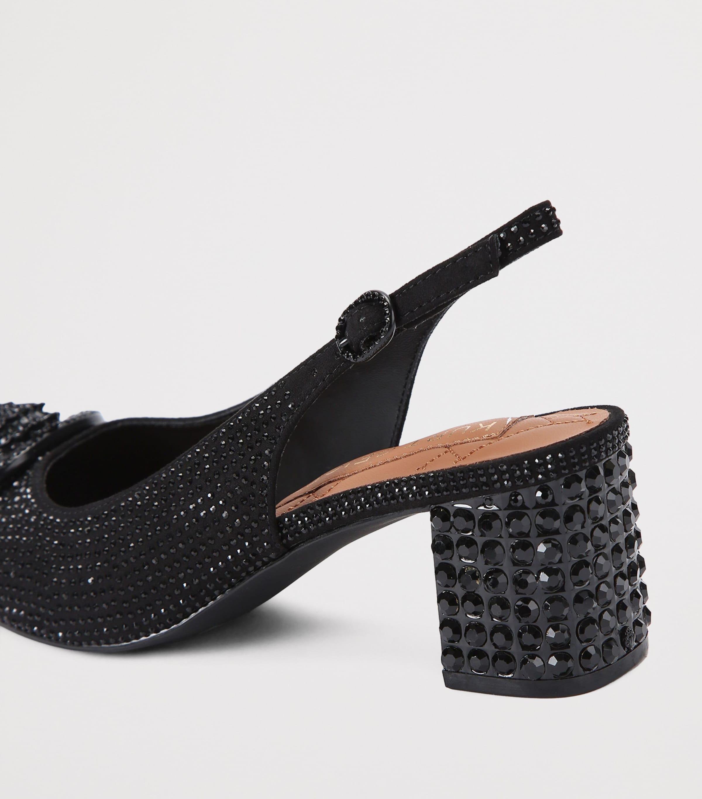 Kurt Geiger London Embellished Chelsea Block Slingback Pumps Black Image 3