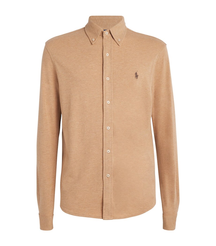 Cotton Featherweight Mesh Logo Shirt CAMEL Image 1