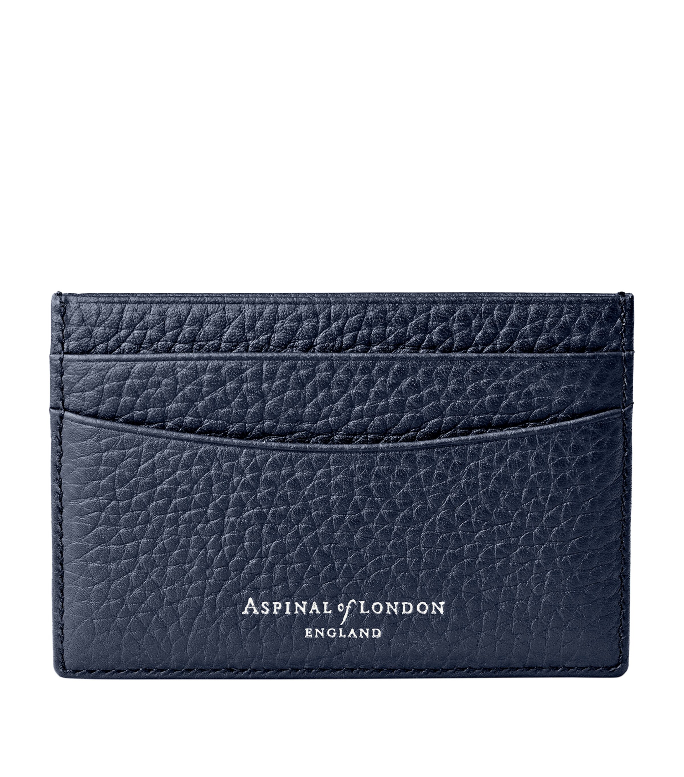 Leather Logo Card Holder NAVY Image 2
