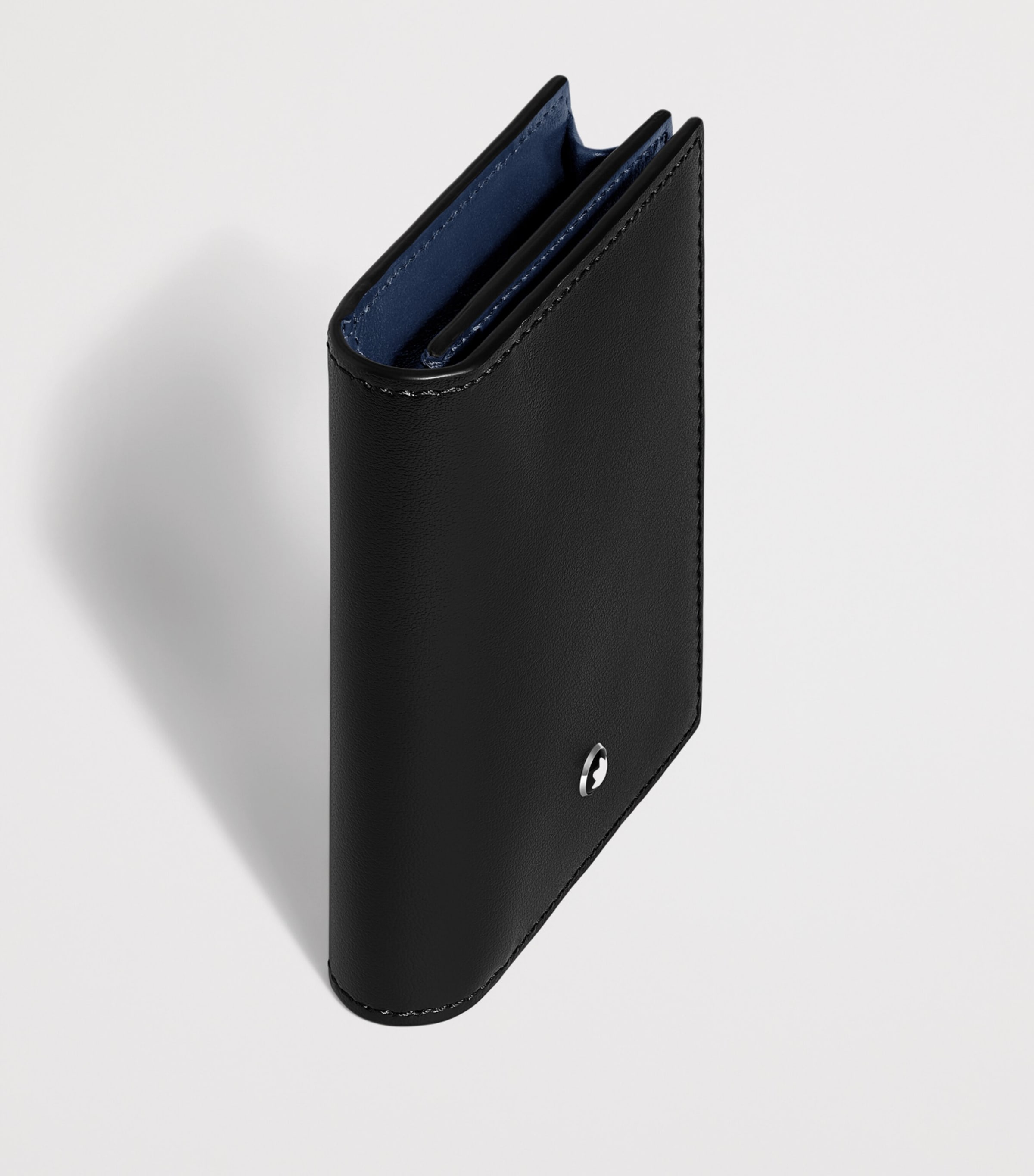 Montblanc Calfskin Meisterstück 4cc Bifold Card Holder Ink Blue Image 3