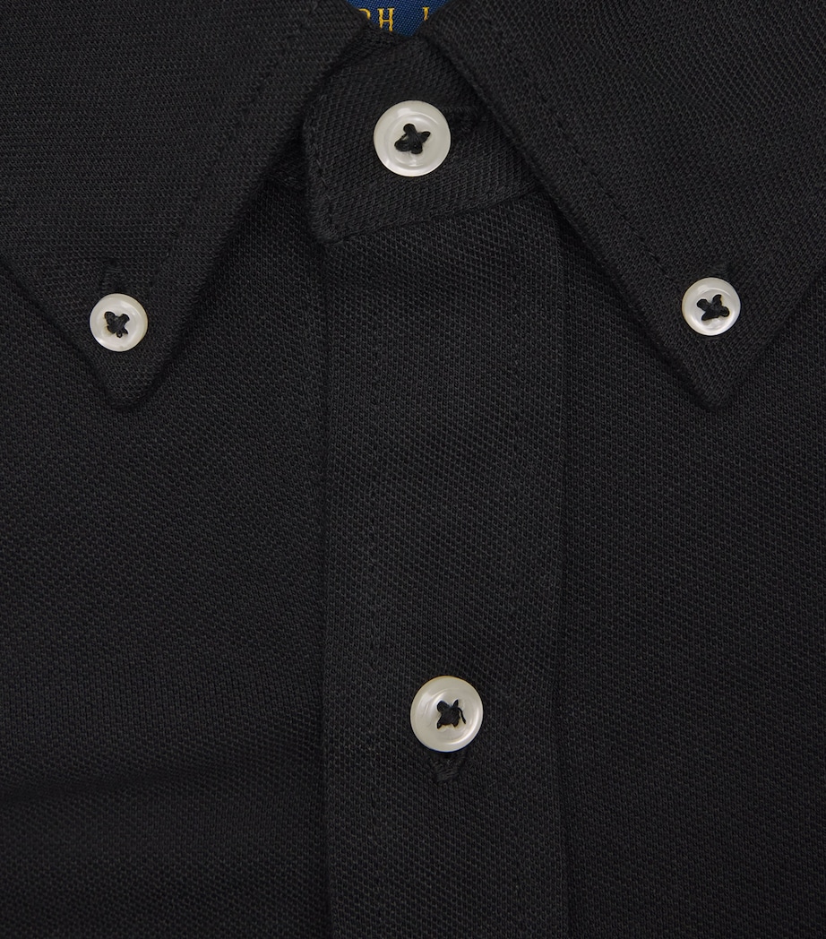 Polo Ralph Lauren Mens Cotton Featherweight Mesh Shirt Black Image 5
