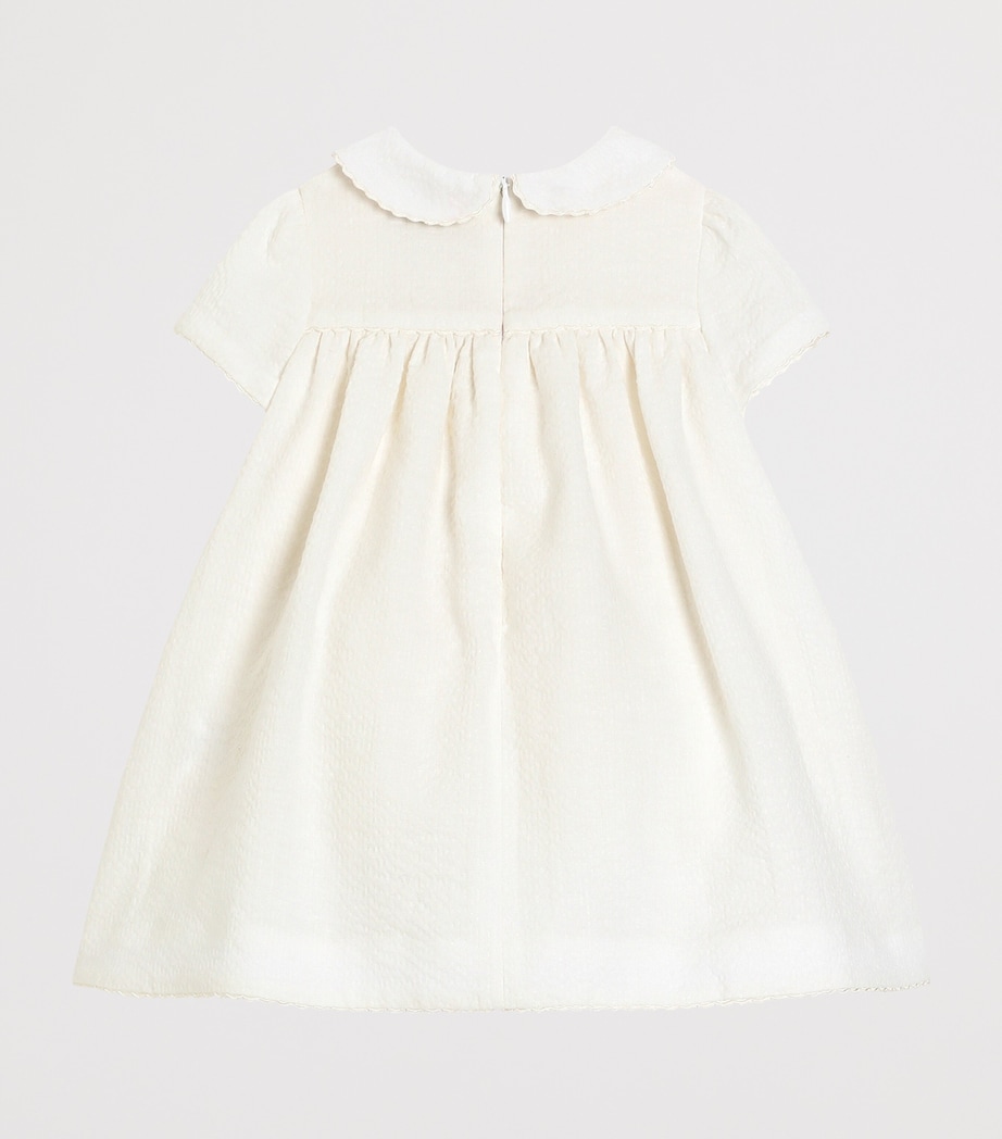 Dolce&Gabbana Kids Linen Seersucker Dress (3-30 Months) Whit Image 2