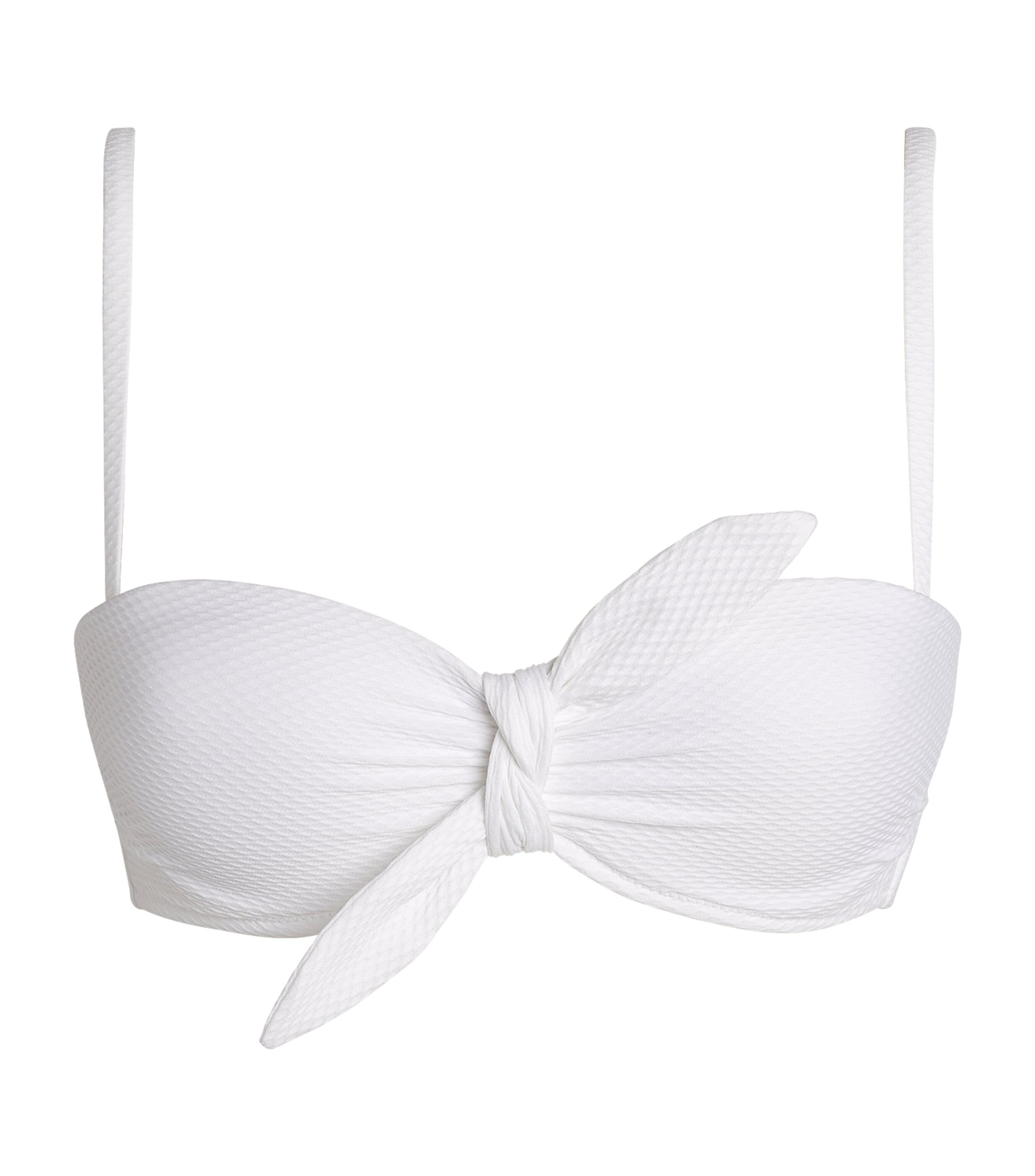 Heidi Klein Antibes Bow Bikini Top In White