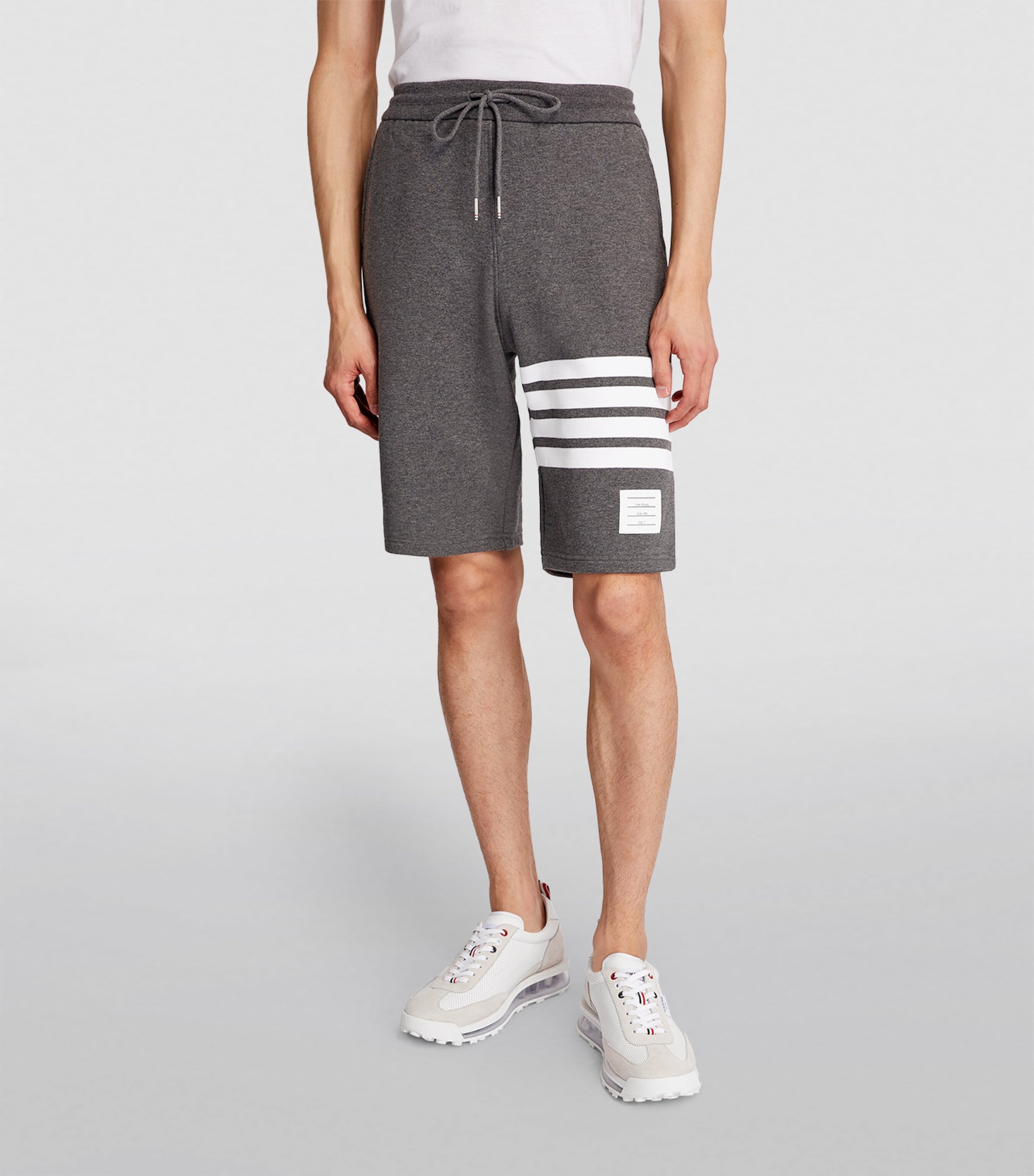 Four-Stripe Shorts DARK GREY Image 3